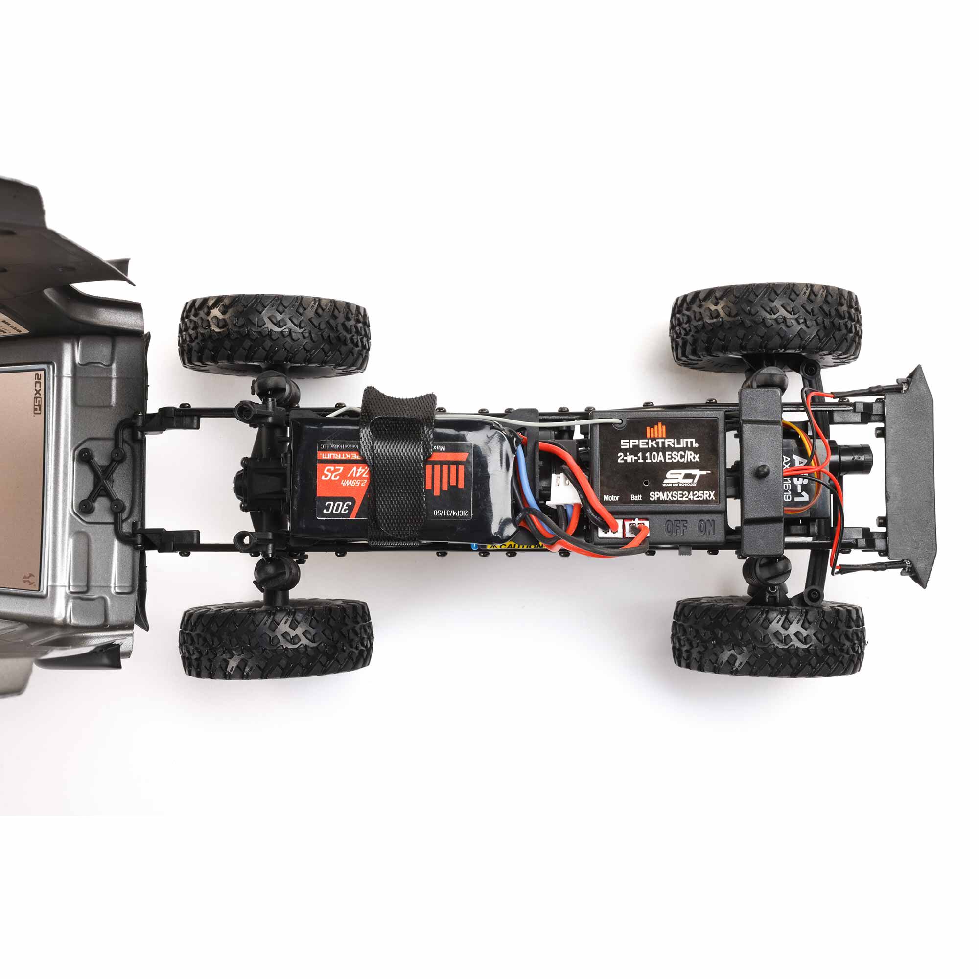 Axial 1/24 SCX24 2019 Jeep Wrangler JLU CRC 4X4 RTR Brushed Rock Crawler (Battery & Charger Included), Gray