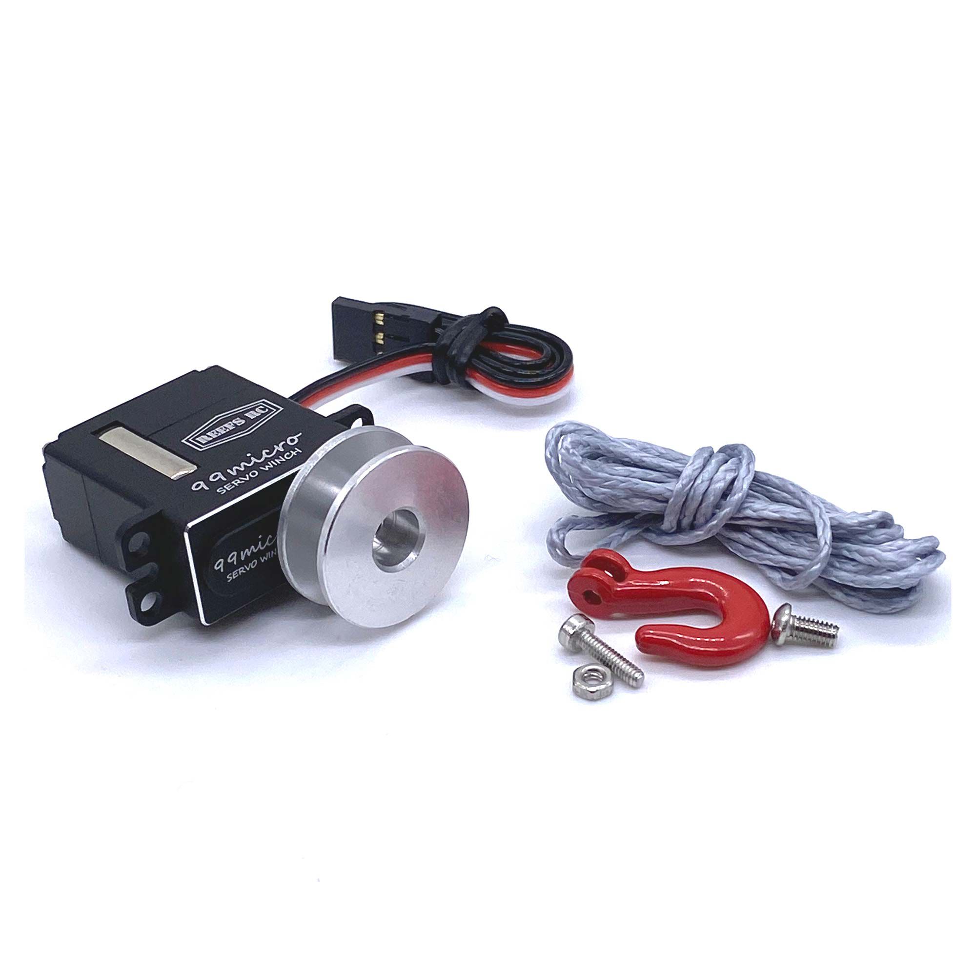 REEFS RC 99 Micro Digital Metal Gear Waterproof Winch Servo, Black