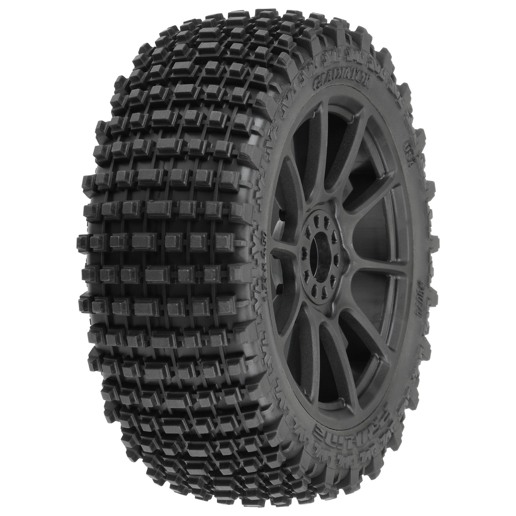 Pro-Line Racing 1/8 Gladiator M2 Fr/Rr Buggy Tires Mounted 17mm Black Mach 10 (2)