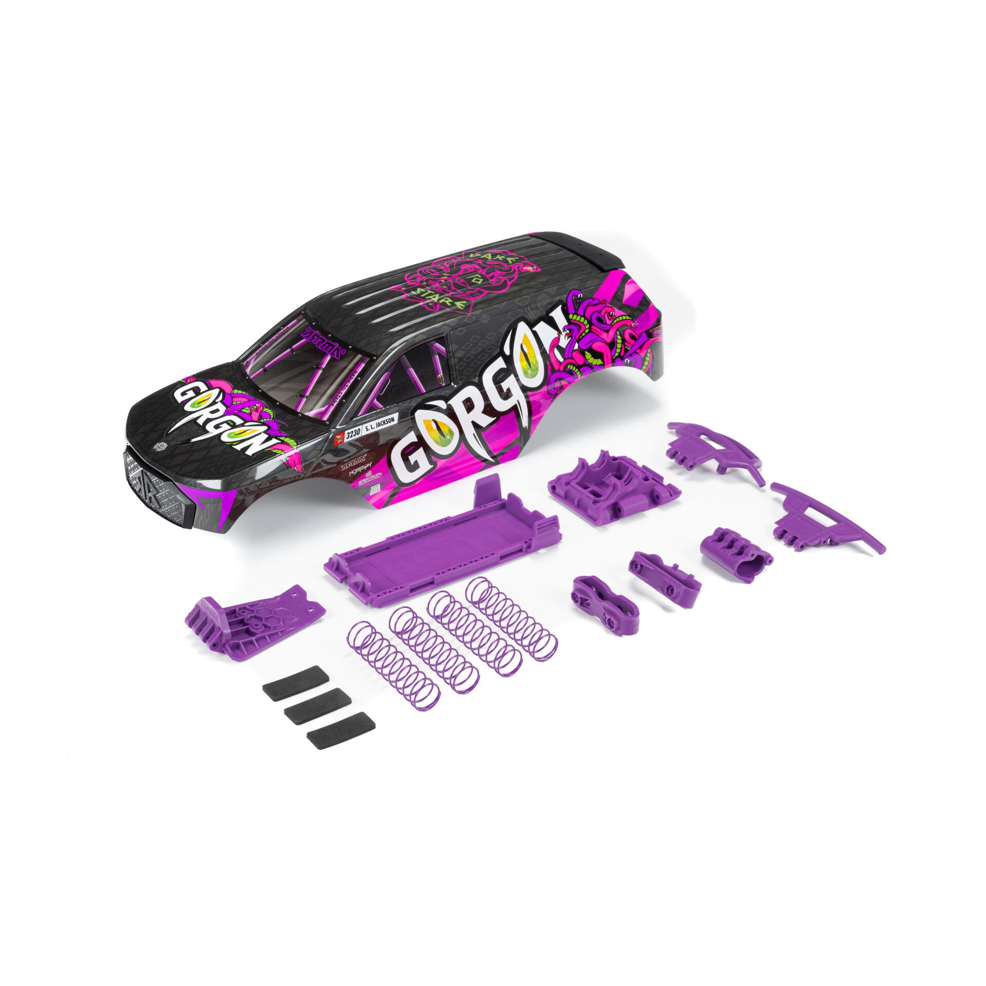 ARRMA GORGON Painted Decaled Body Set, Purple