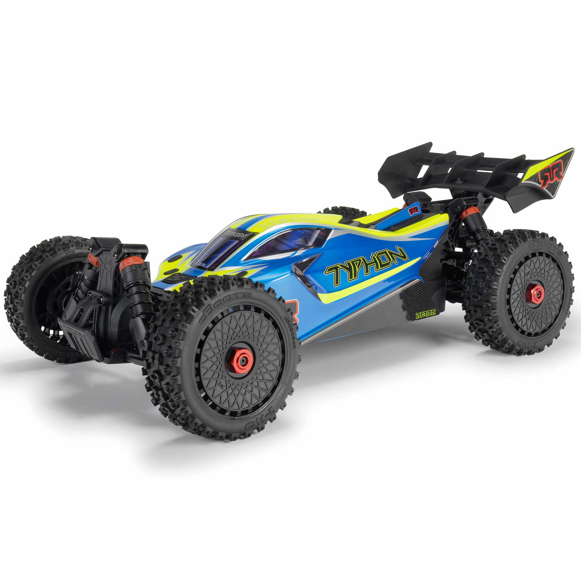 ARRMA 1/8 TYPHON MEGA 665 4X4 RTR Brushed Buggy, Blue