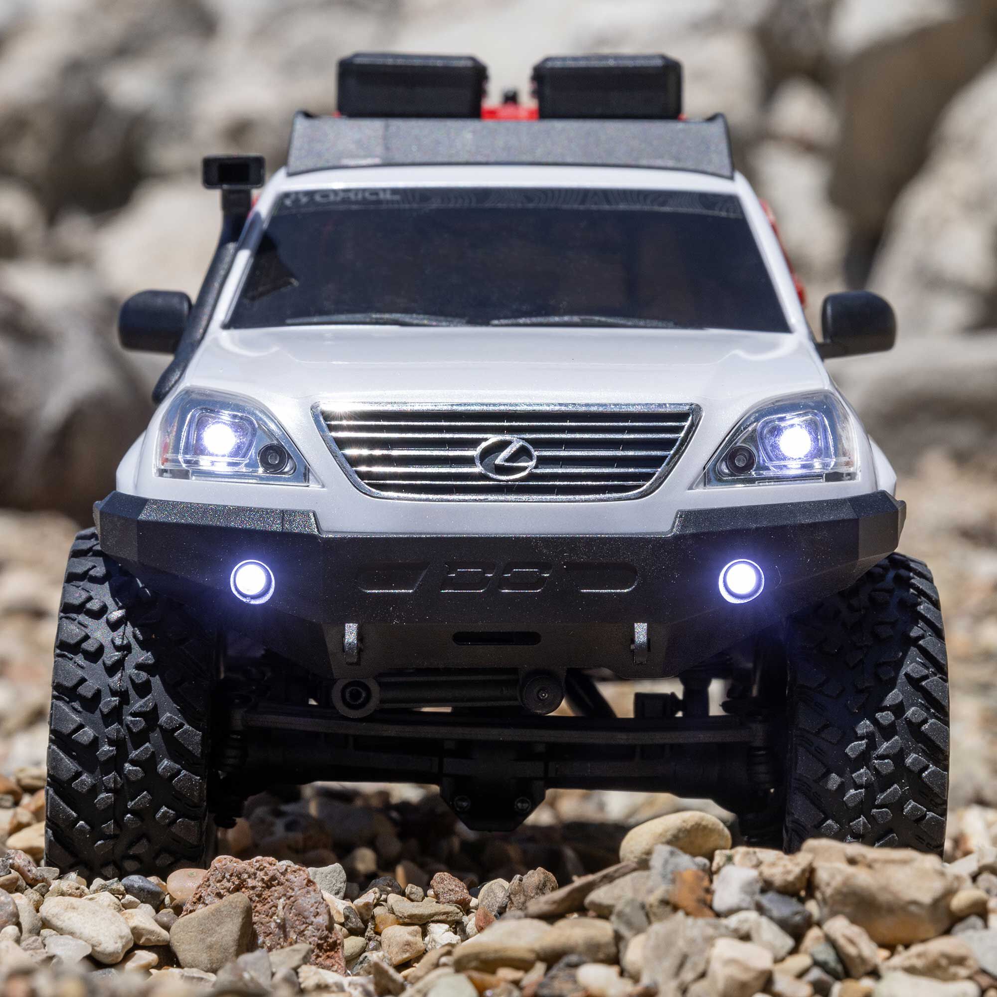 Axial 1/24 SCX24 Lexus GX 470 4X4 RTR Brushed Rock Crawler (Battery & Charger Included), White