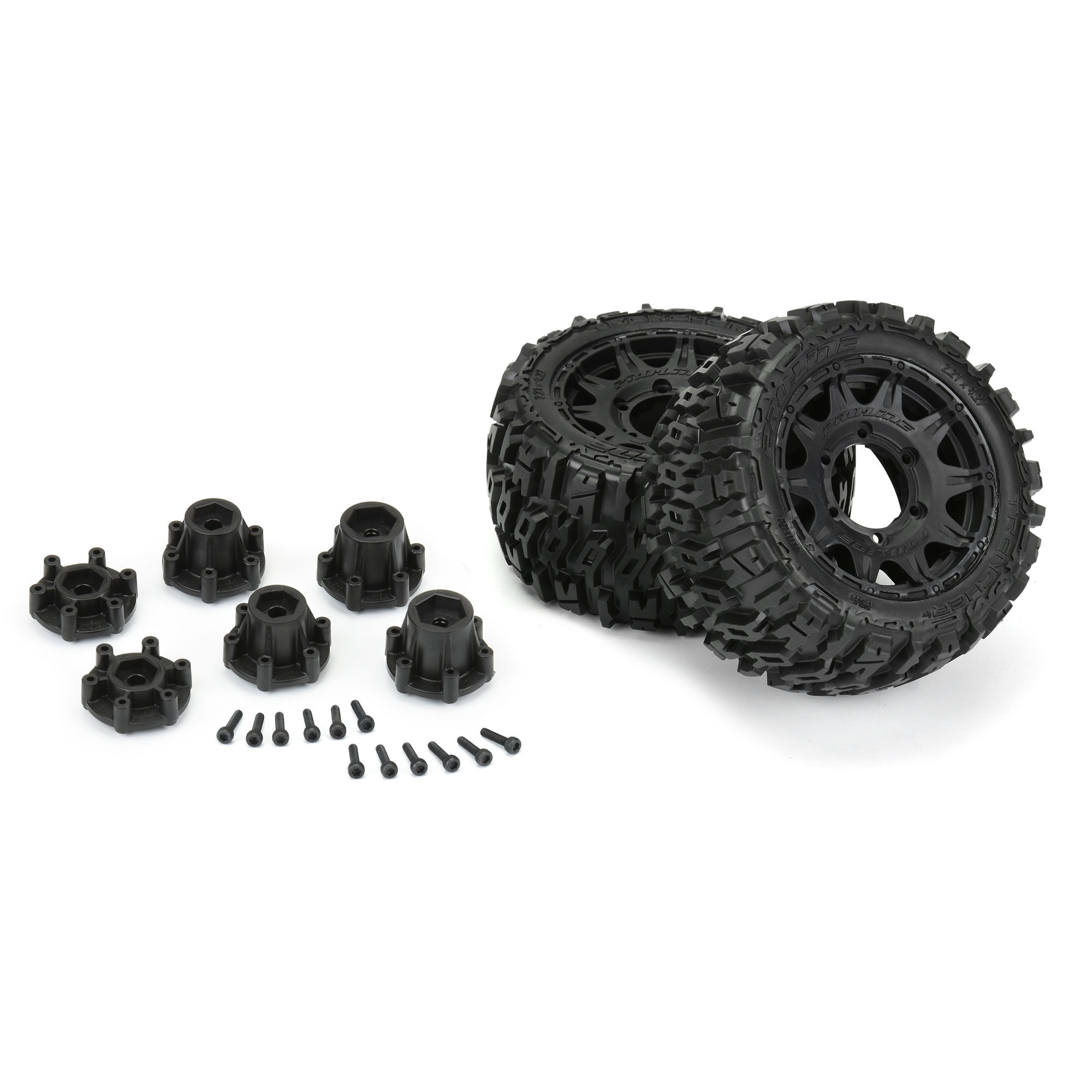 Pro-Line Racing 1/10 Trencher LP F/R 2.8" MT Tires Mounted 12mm/14mm Black Raid (2)