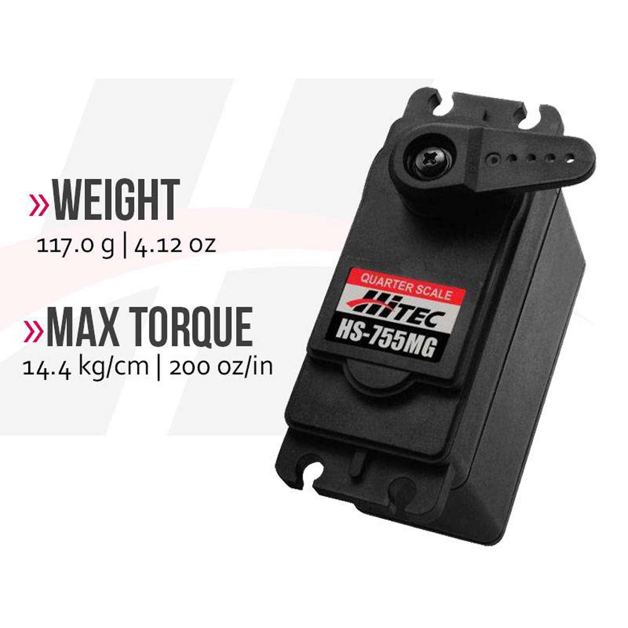 Hitec RCD Inc. HS-755MG Giant Scale Analog Metal Gear Servo