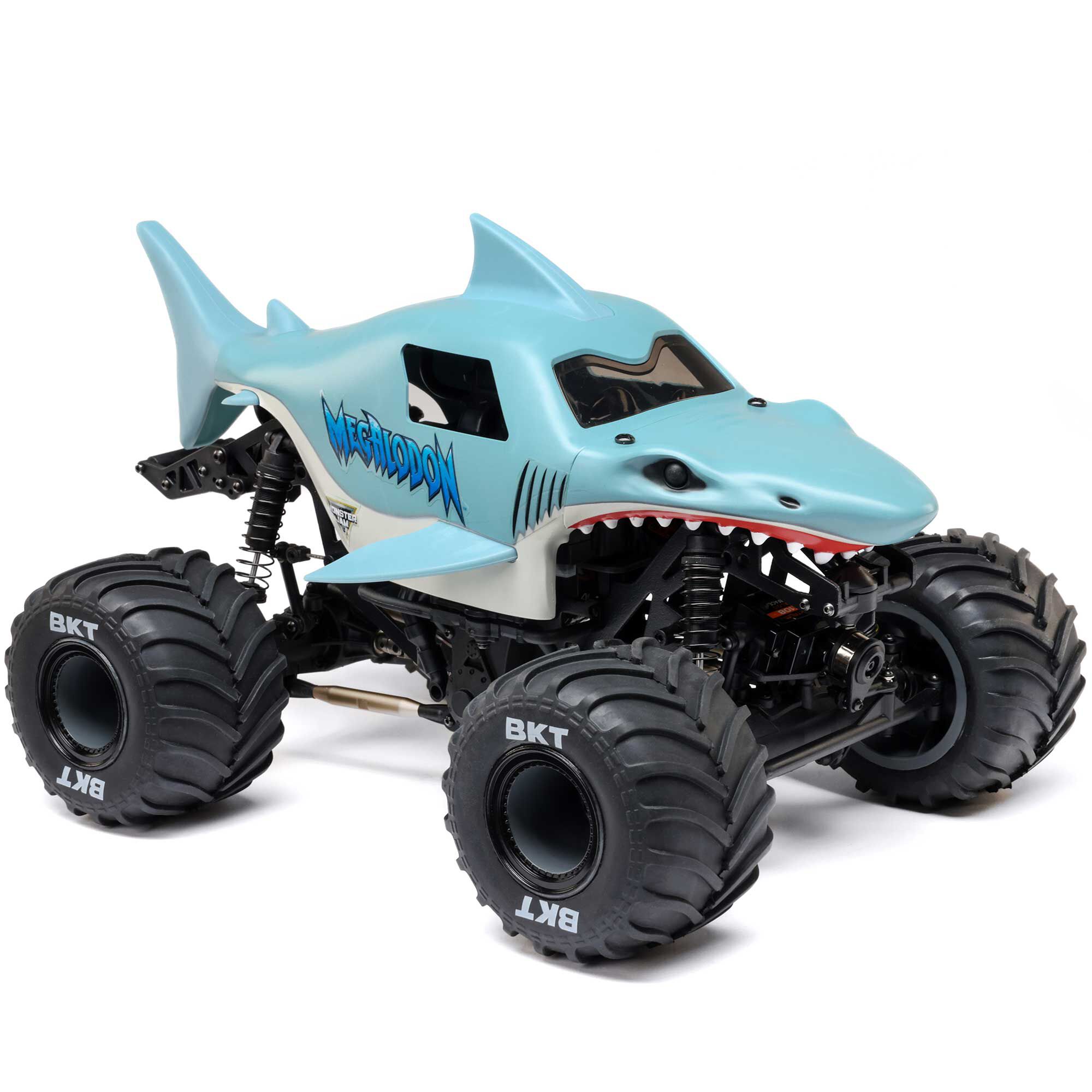 Losi 1/18 Mini LMT Megalodon 2S 4X4 RTR Brushed Monster Truck (Battery & Charger Included), Blue