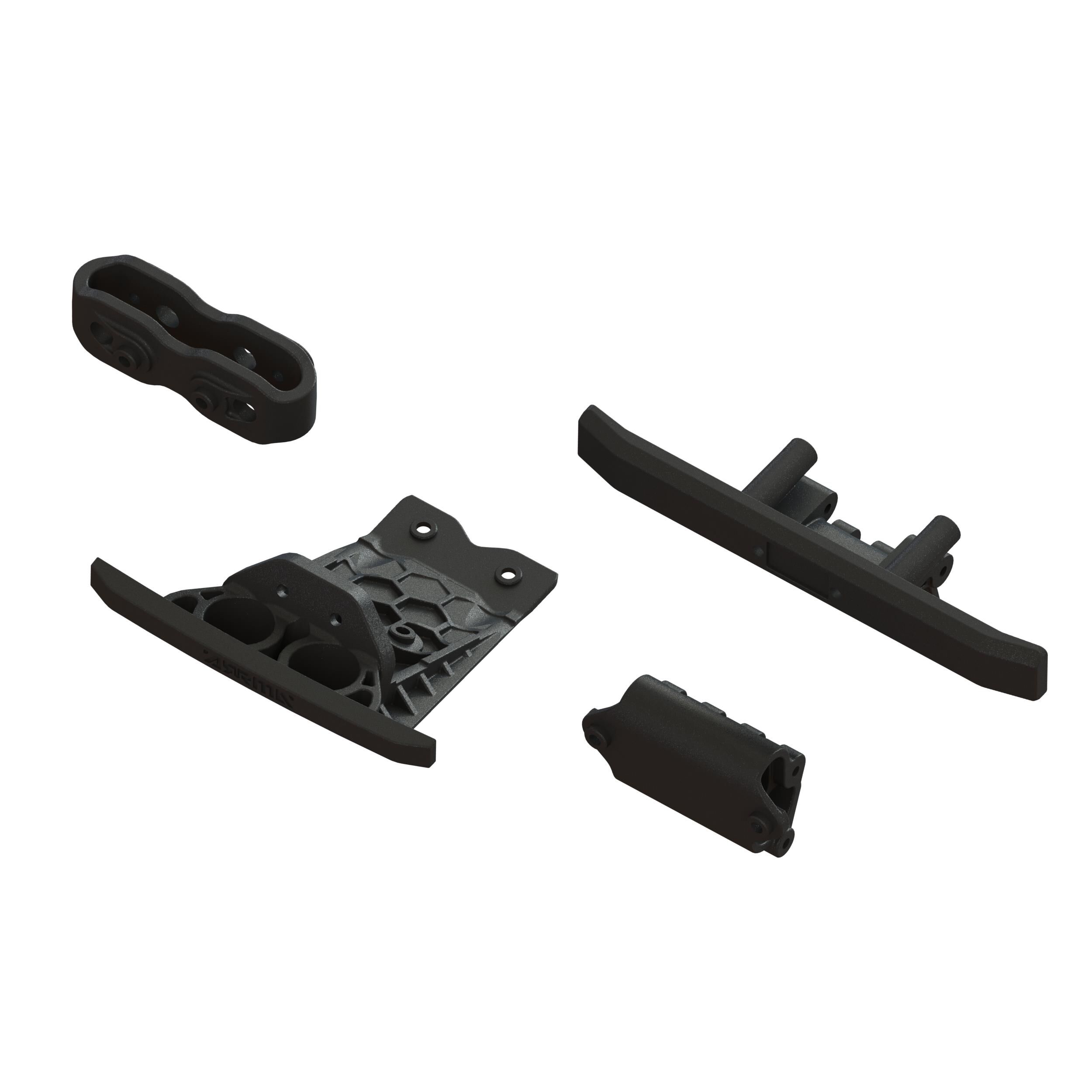 ARRMA Lower Skid And Bumper Set: Black