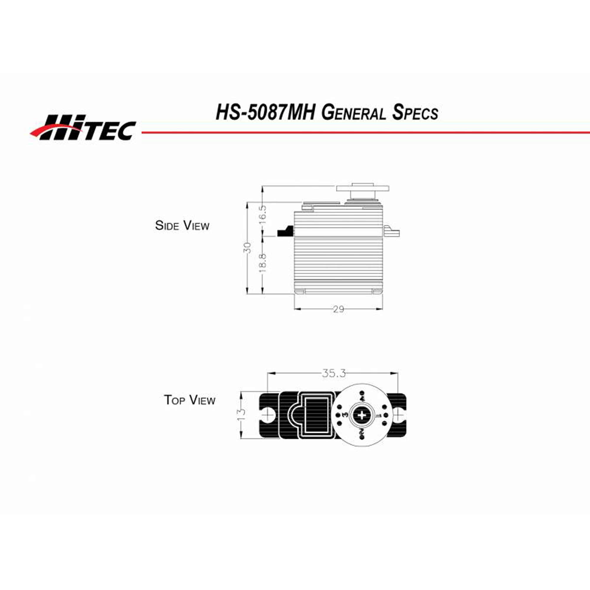 Hitec RCD Inc. HS-5087MH Micro Digital HV Metal Gear Servo