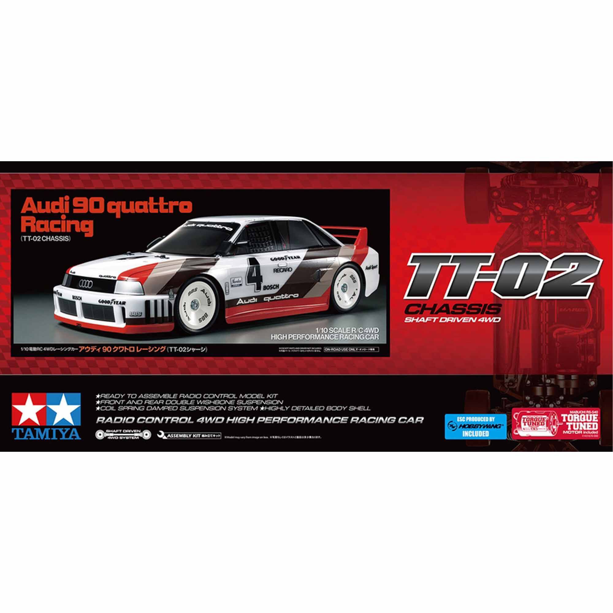 Tamiya 1/10 Audi 90 Quattro TT-02 4x4 Touring Car Kit