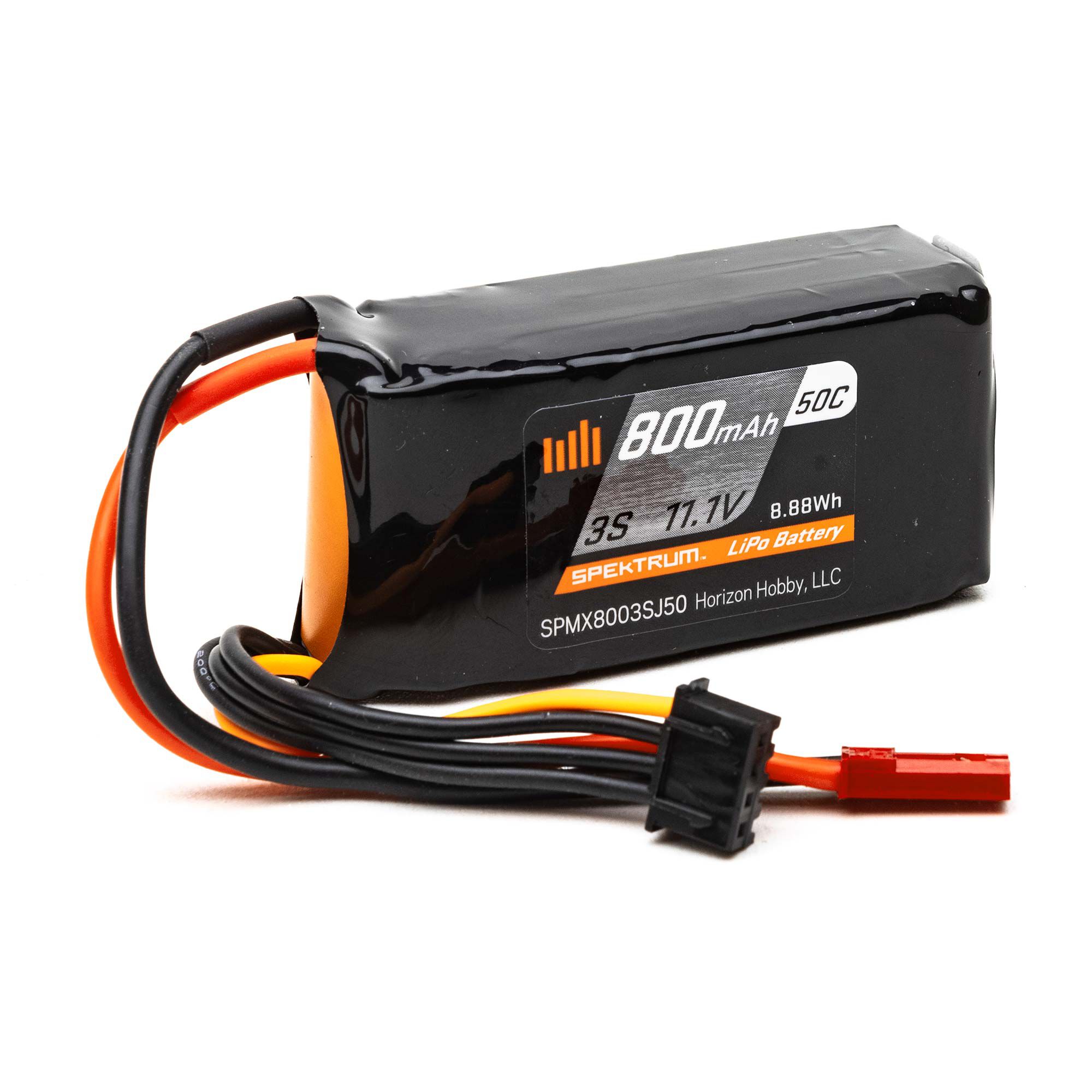 Spektrum 3S 11.1V 800mAh 50C Li-Po; JST-RCY