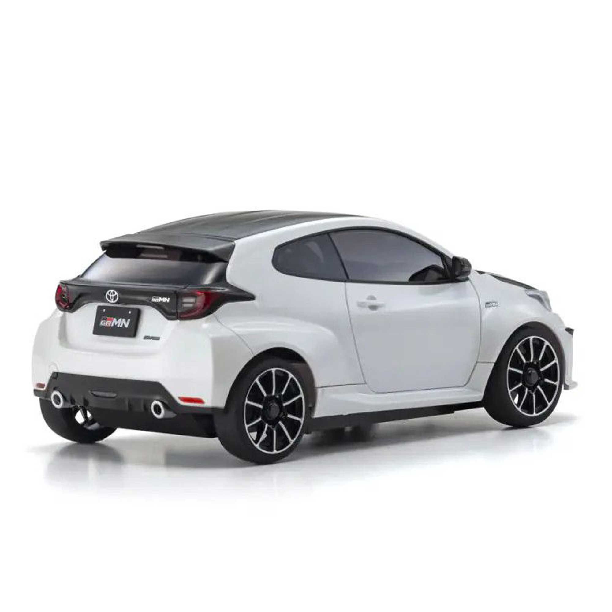 Kyosho 1/28 Toyota GRMN Yaris Rally Package MA-02 MINI-Z AWD RTR, Platinum White Pearl