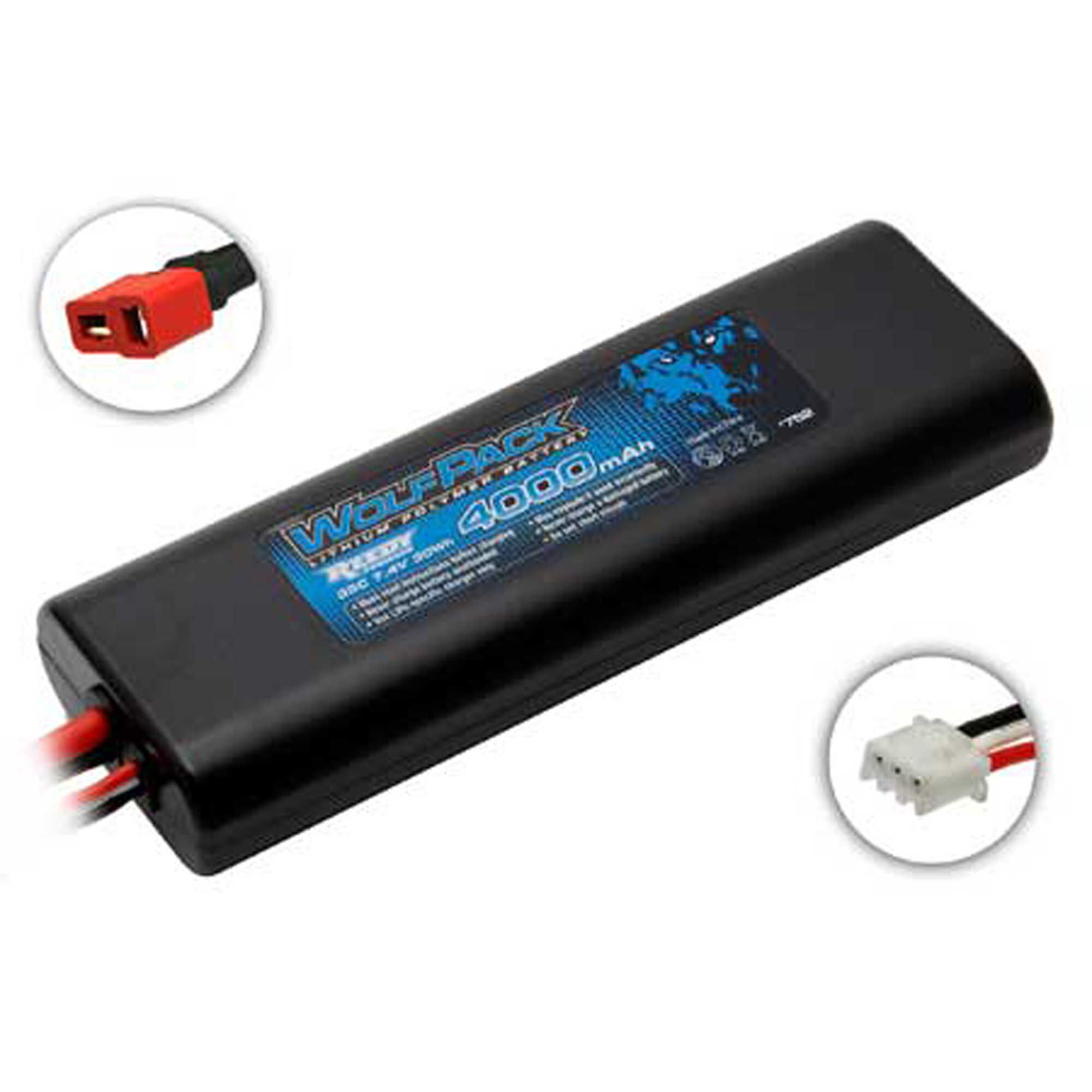 Team Associated 7.4V 4000mAh 2S 35C Reedy WolfPack LiPo Battery: T-Plug