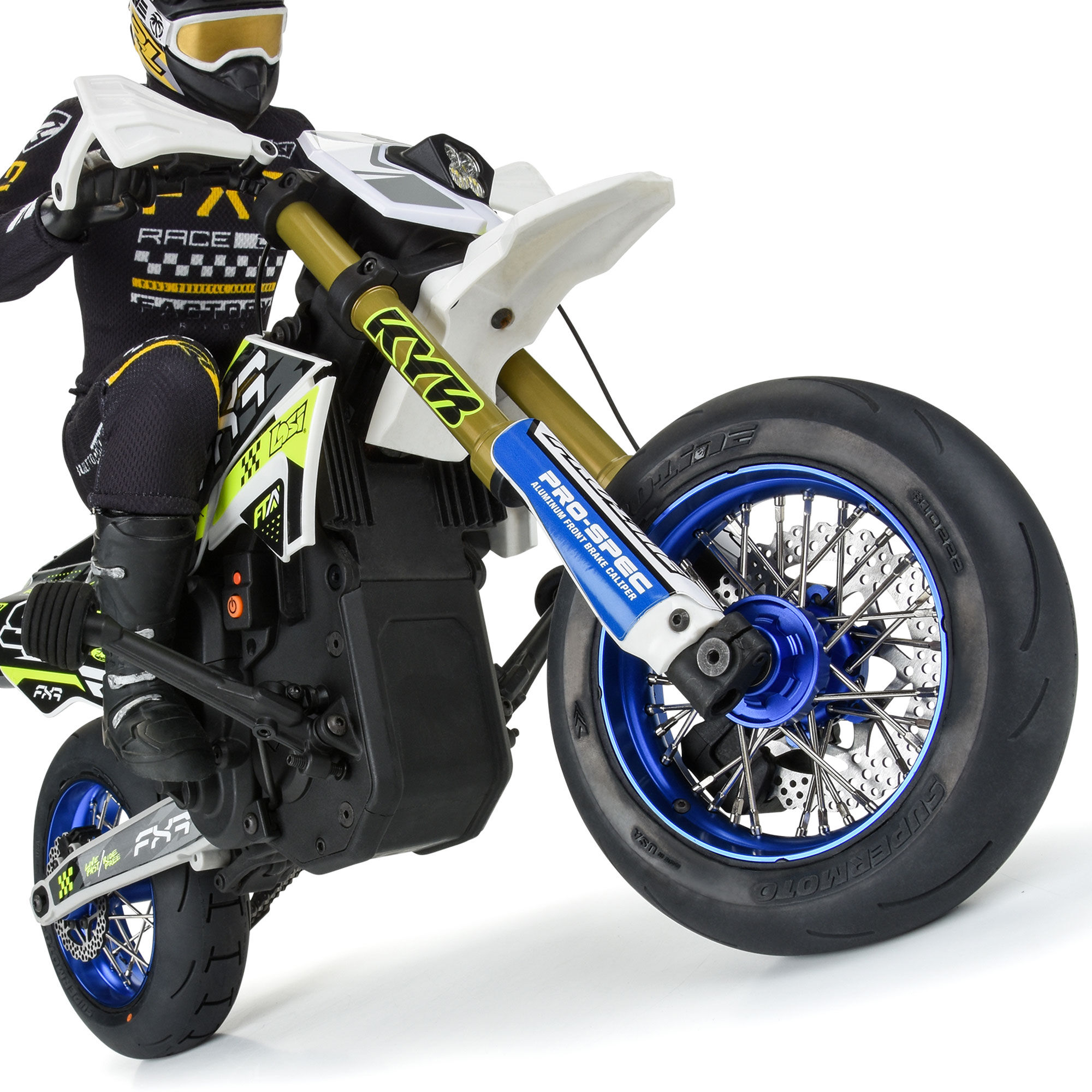 Pro-Line Racing 1/4 Pro-Spec Aluminum V2 Bead Front Wheel Blue/Blue (1): Promoto-SM