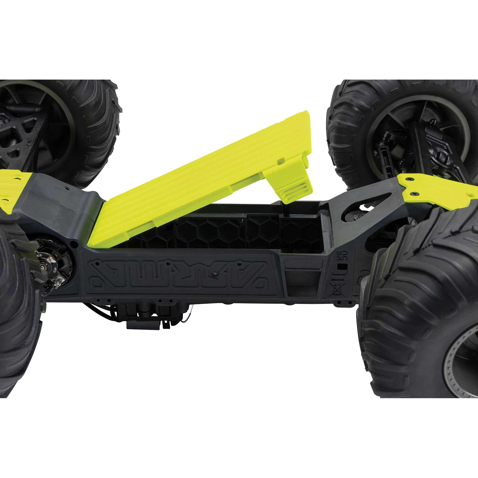 ARRMA 1/10 GORGON 2WD RTR Brushed Monster Truck (Battery & Charger Included), Yellow