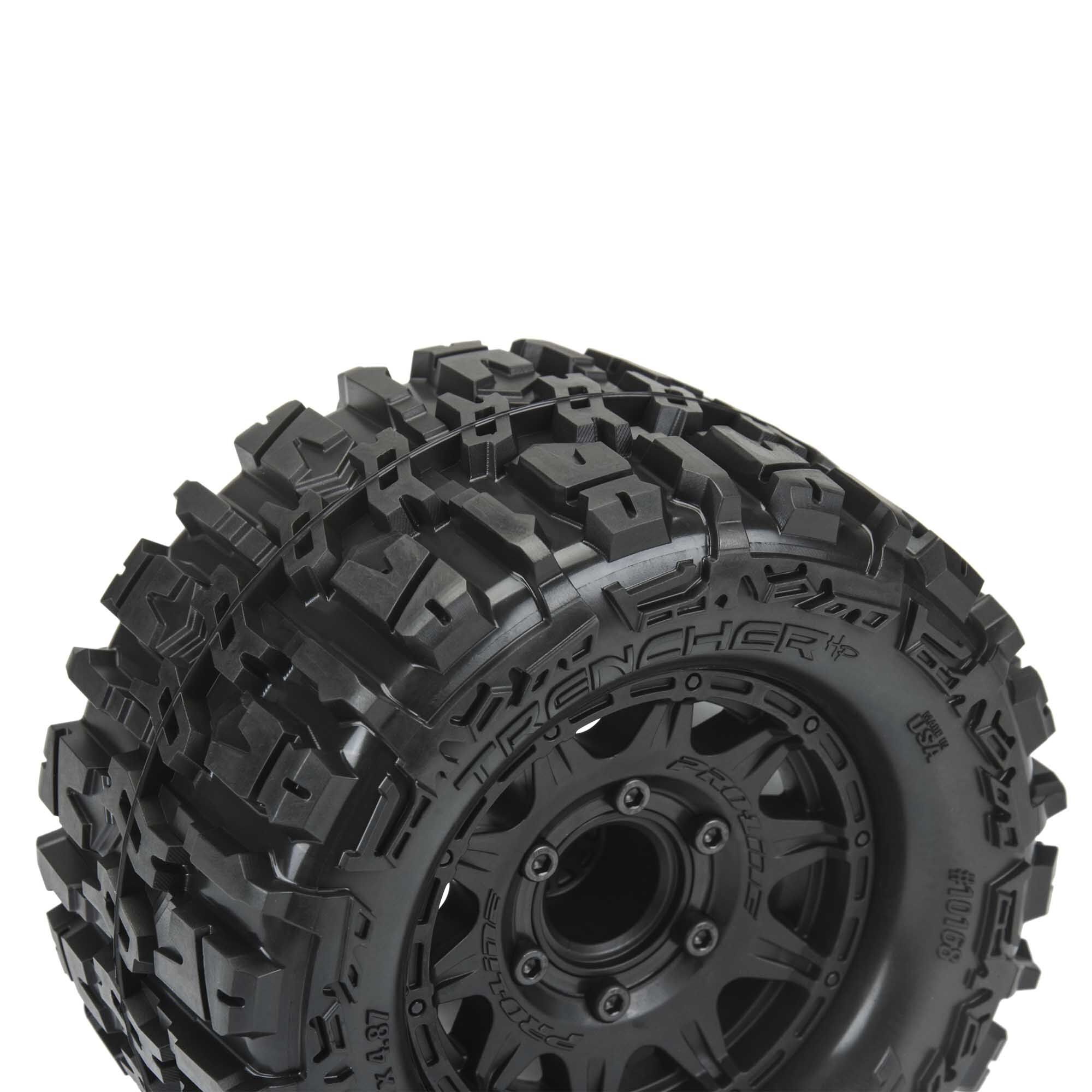 Pro-Line Racing 1/10 Trencher HP BELTED F/R 2.8" MT Tires MTD 12mm/14mm Blk Raid (2)