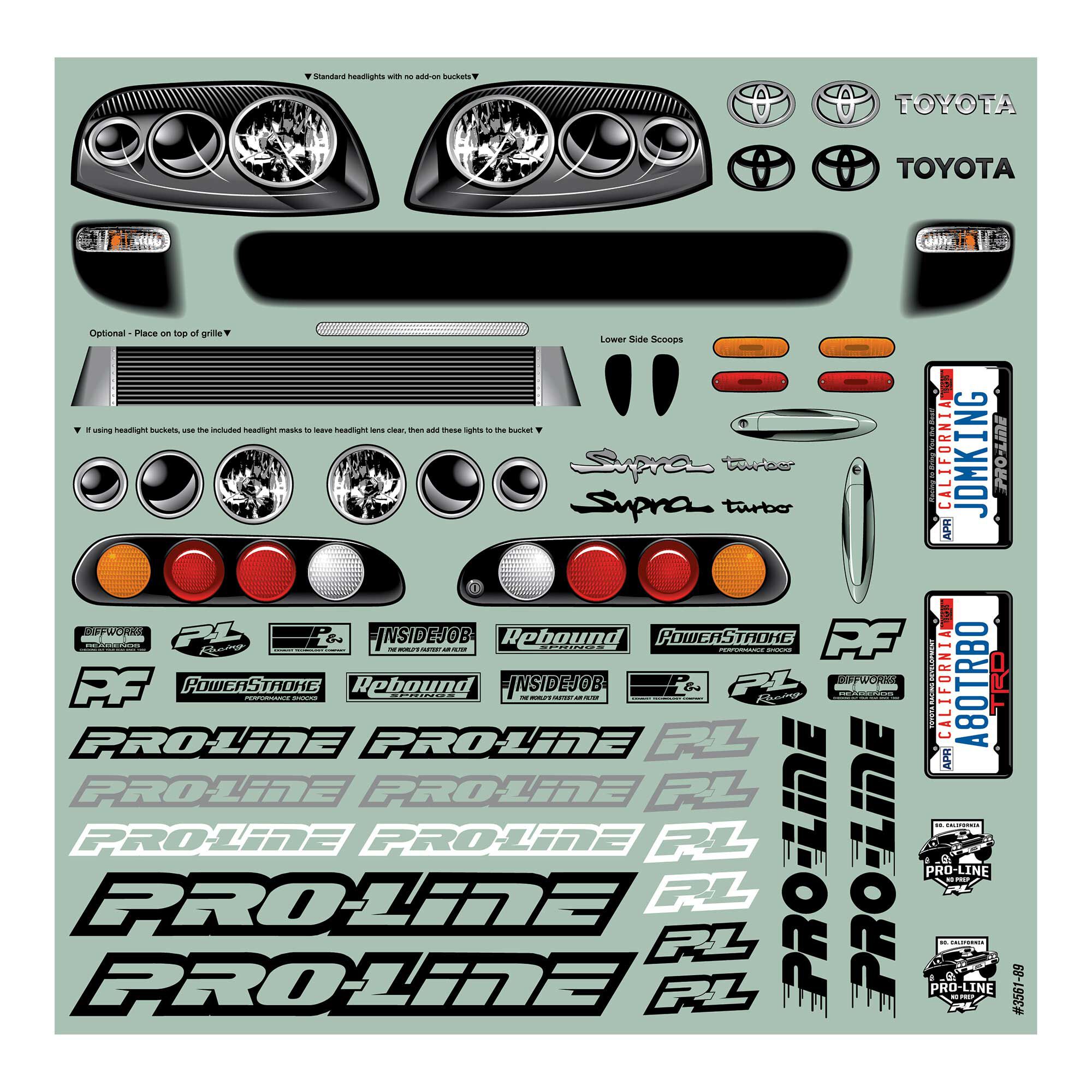 Pro-Line Racing 1/10 1995 Toyota Supra Clear Body: Drag Car