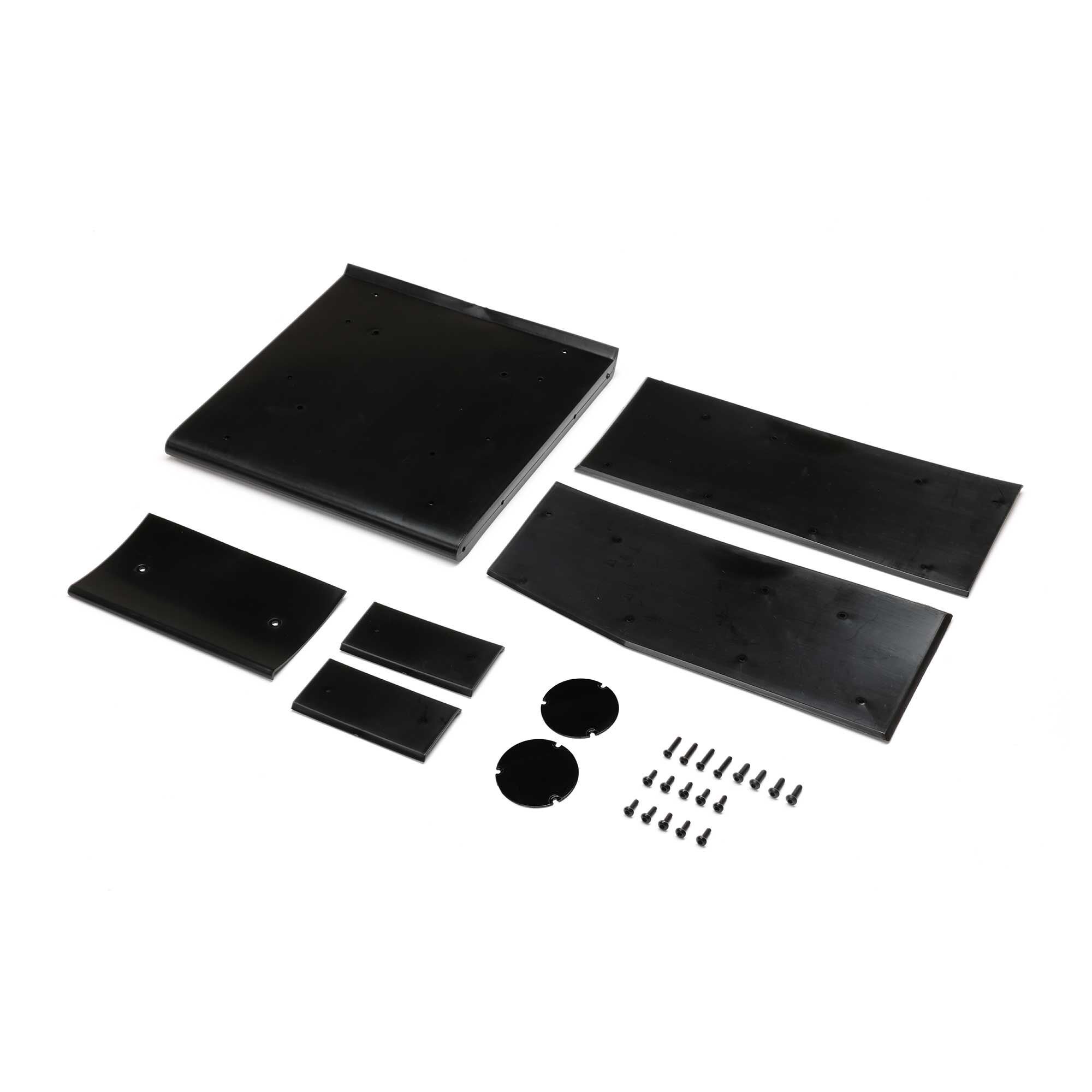 Losi Wing Panel Set, Black: 22S Sprint