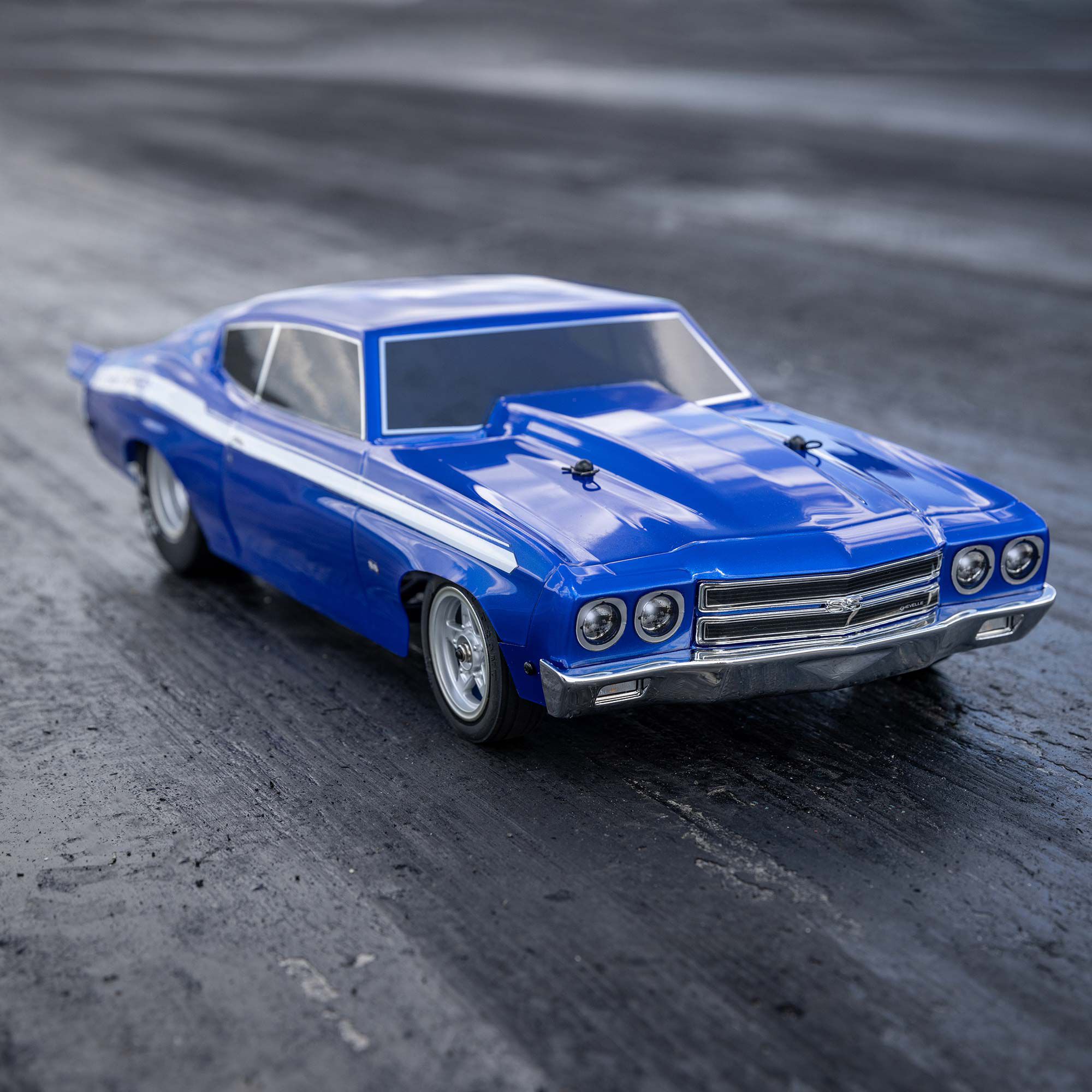 Losi 1/16 Mini 1970 Chevy Chevelle 2S 2WD RTR Brushless No Prep Drag Car (Battery & Charger Included), Blue