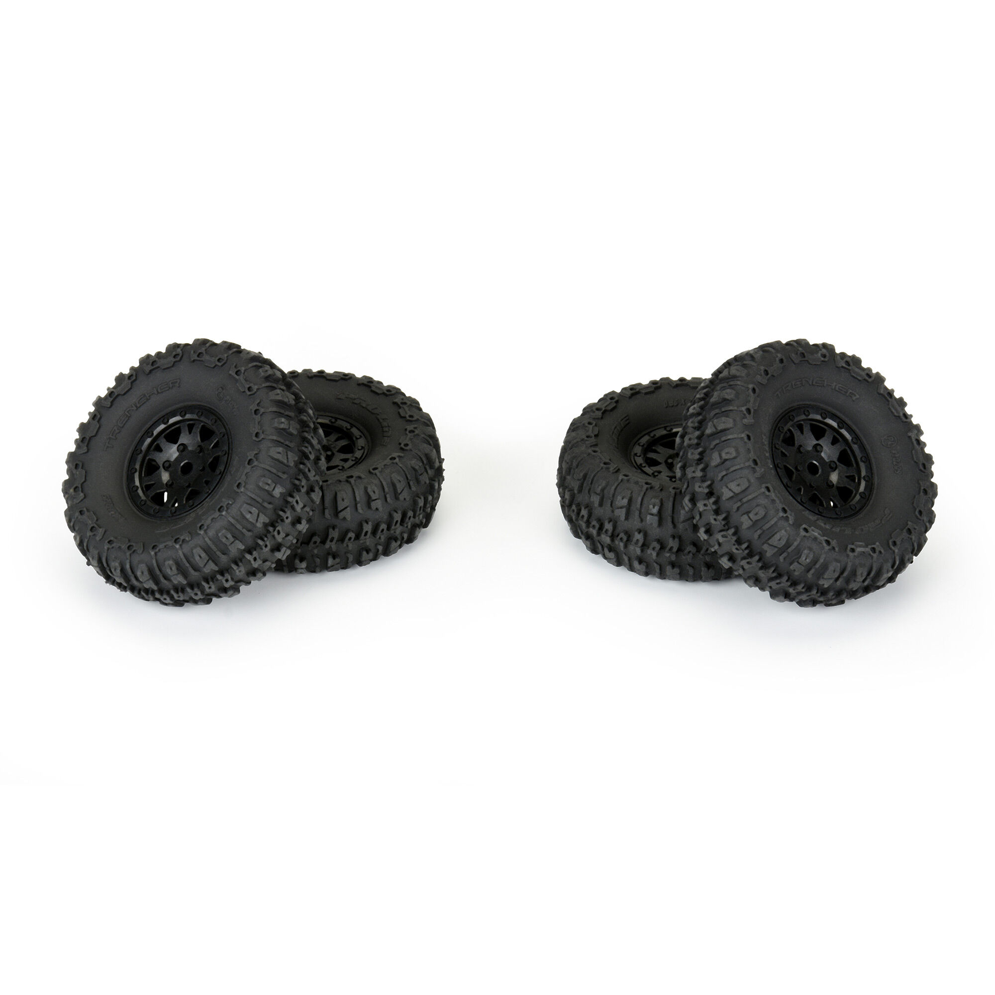 Pro-Line Racing 1/24 Trencher F/R 1.0" Tires Mounted 7mm Black Impulse (4): SCX24