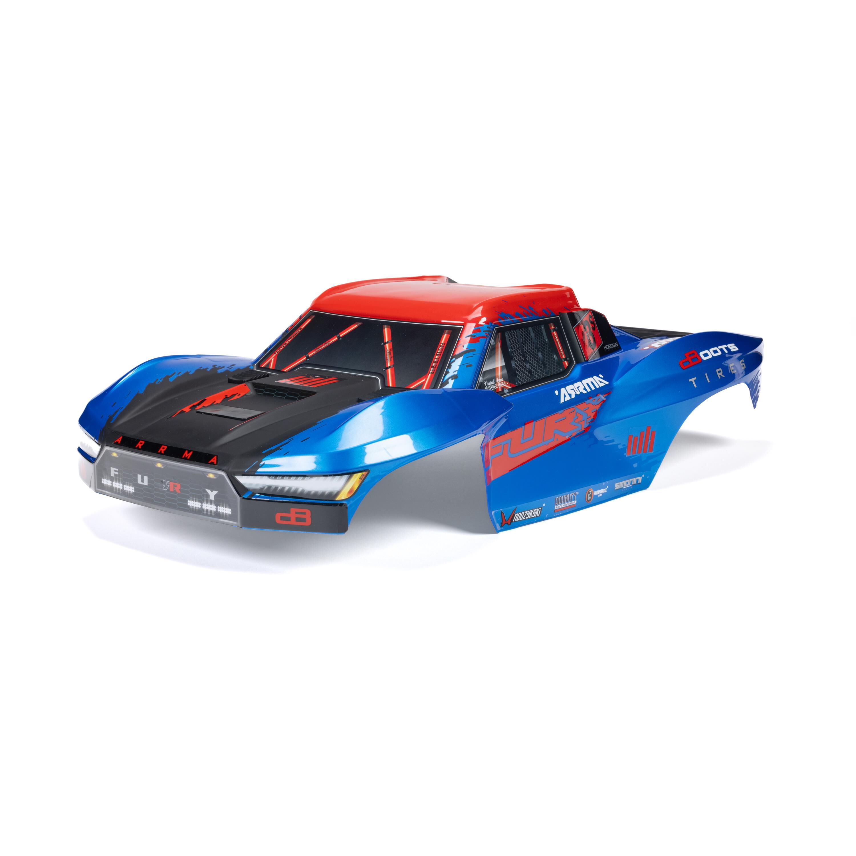 ARRMA 1/10 FURY Painted Decaled Trimmed Body Set, Blue