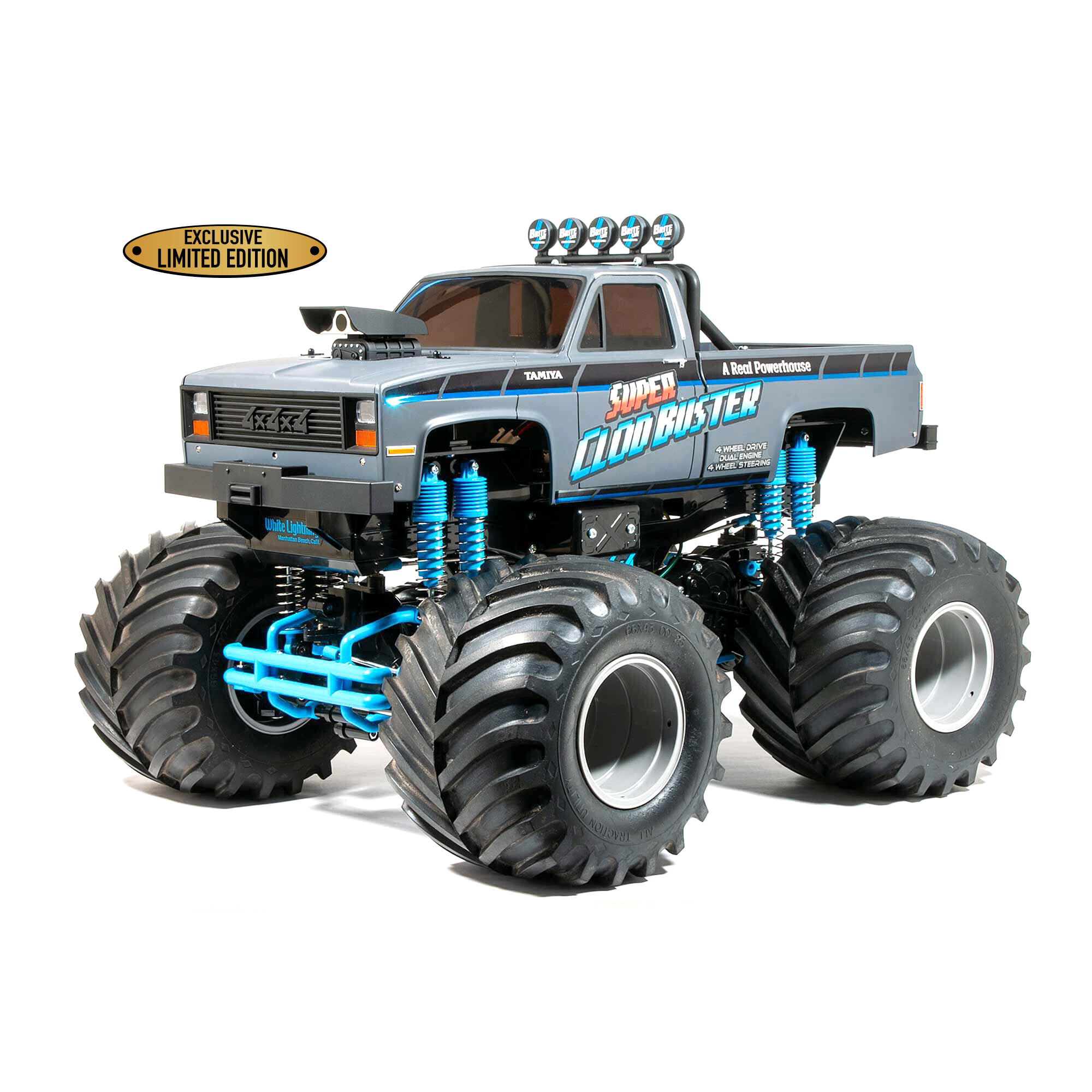 Tamiya 1/10 Super Clod Buster 4X4 Monster Truck Kit, Grey (Limited Edition)