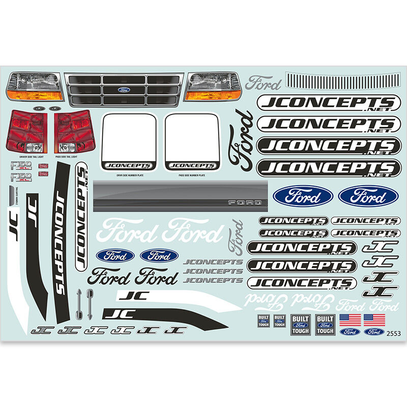 JConcepts, Inc. 1/10 1993 Ford F-150 Clear Body with Spoiler: Rustler VXL