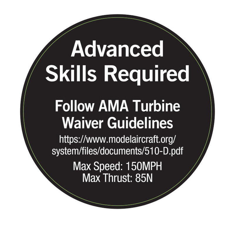 Hangar 9 Aermacchi MB-339 60-86N Scale Military Turbine Jet ARF, 84" with KingTech K-86G4+ Turbine Combo