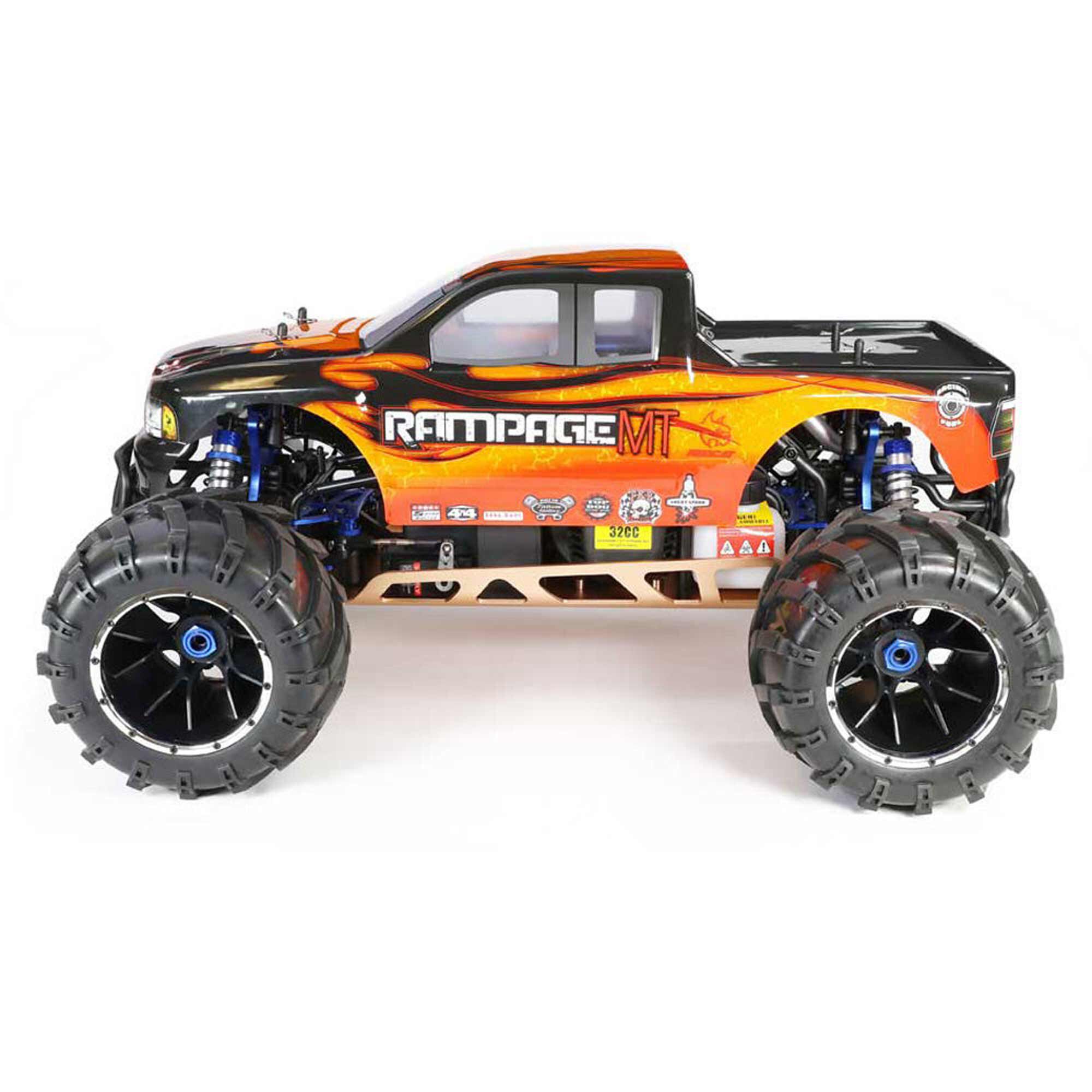 Redcat Racing 1/5 Rampage MT V3 4X4 Gas Monster Truck RTR, Orange Flame