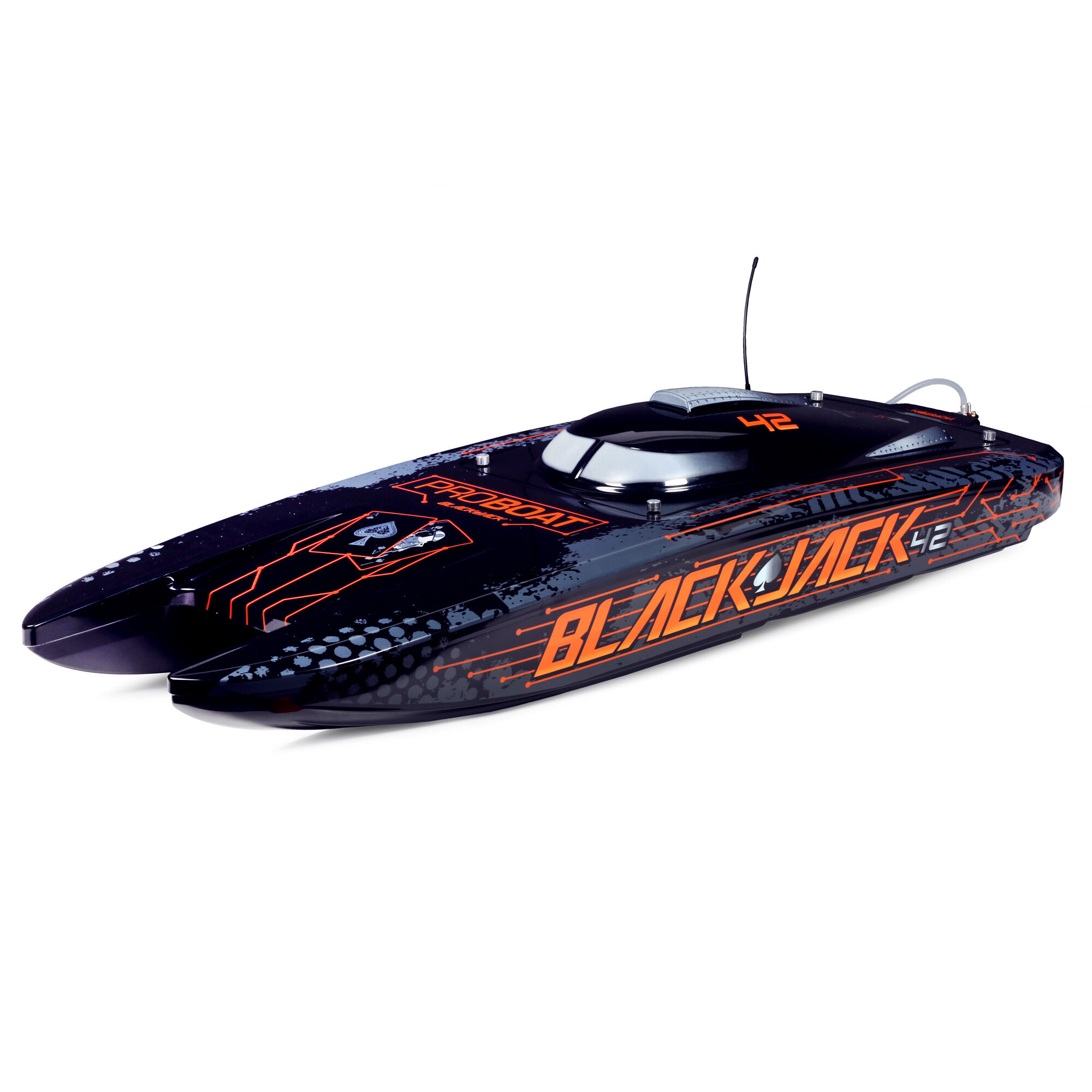 Pro Boat Blackjack 42" 8S Brushless Catamaran RTR, Black/Orange