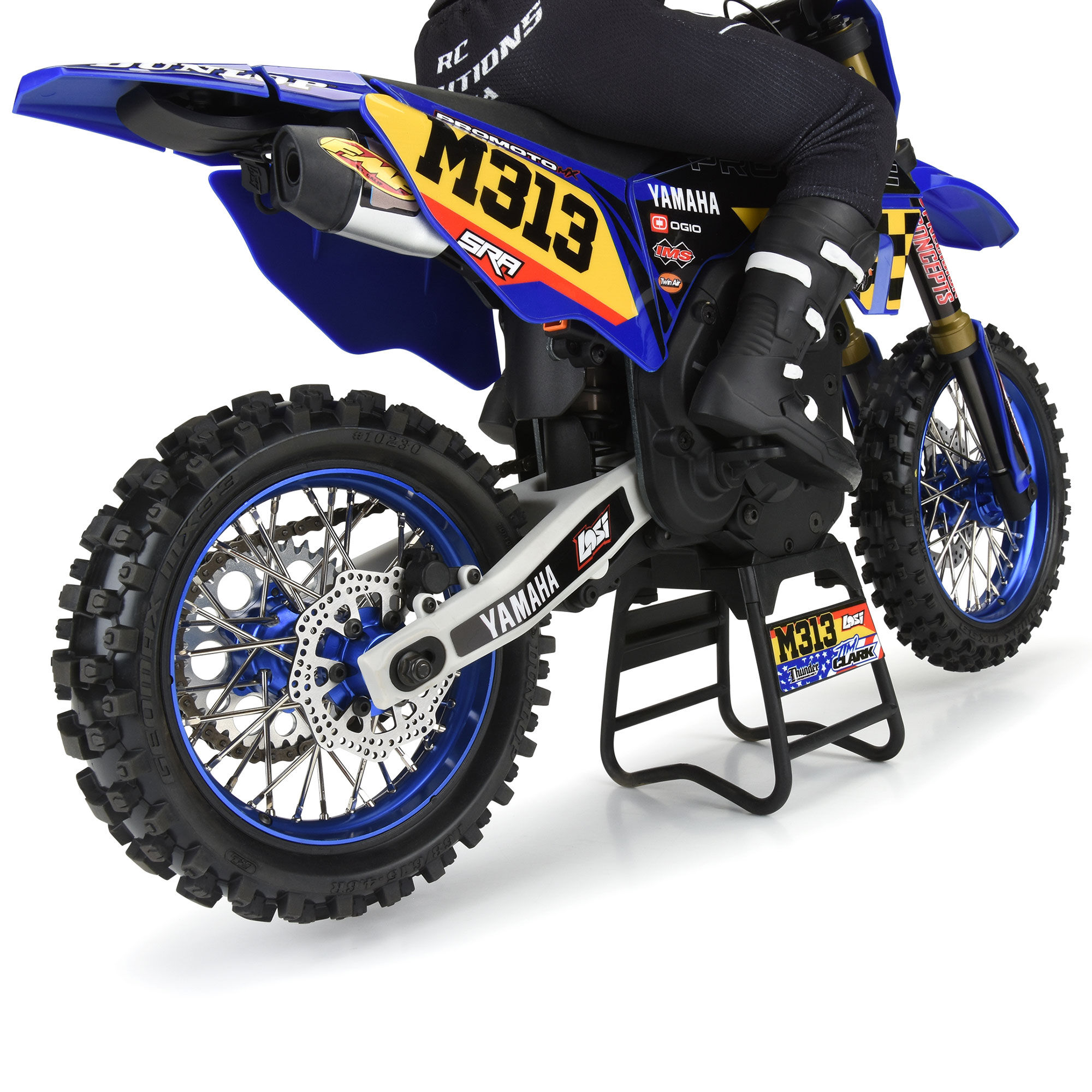 Pro-Line Racing 1/4 Pro-Spec Aluminum V2 Bead Rear Wheel Blue/Blue (1): Promoto-MX