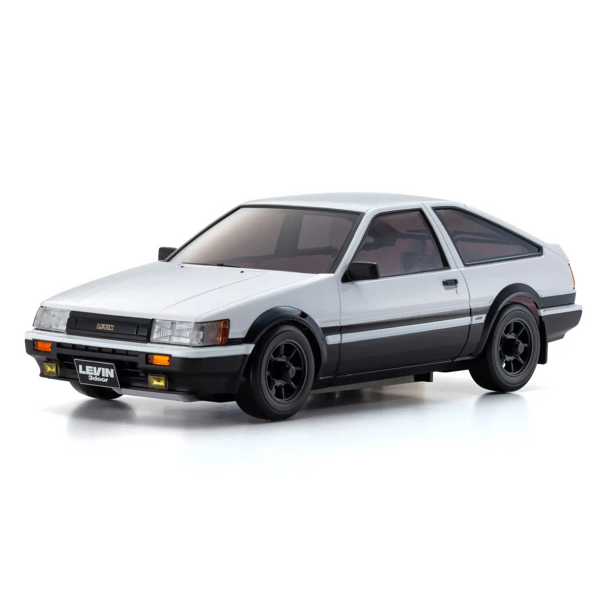 Kyosho 1/28 Toyota Corolla Levin AE86 Mini-Z AWD RTR, White/ Black