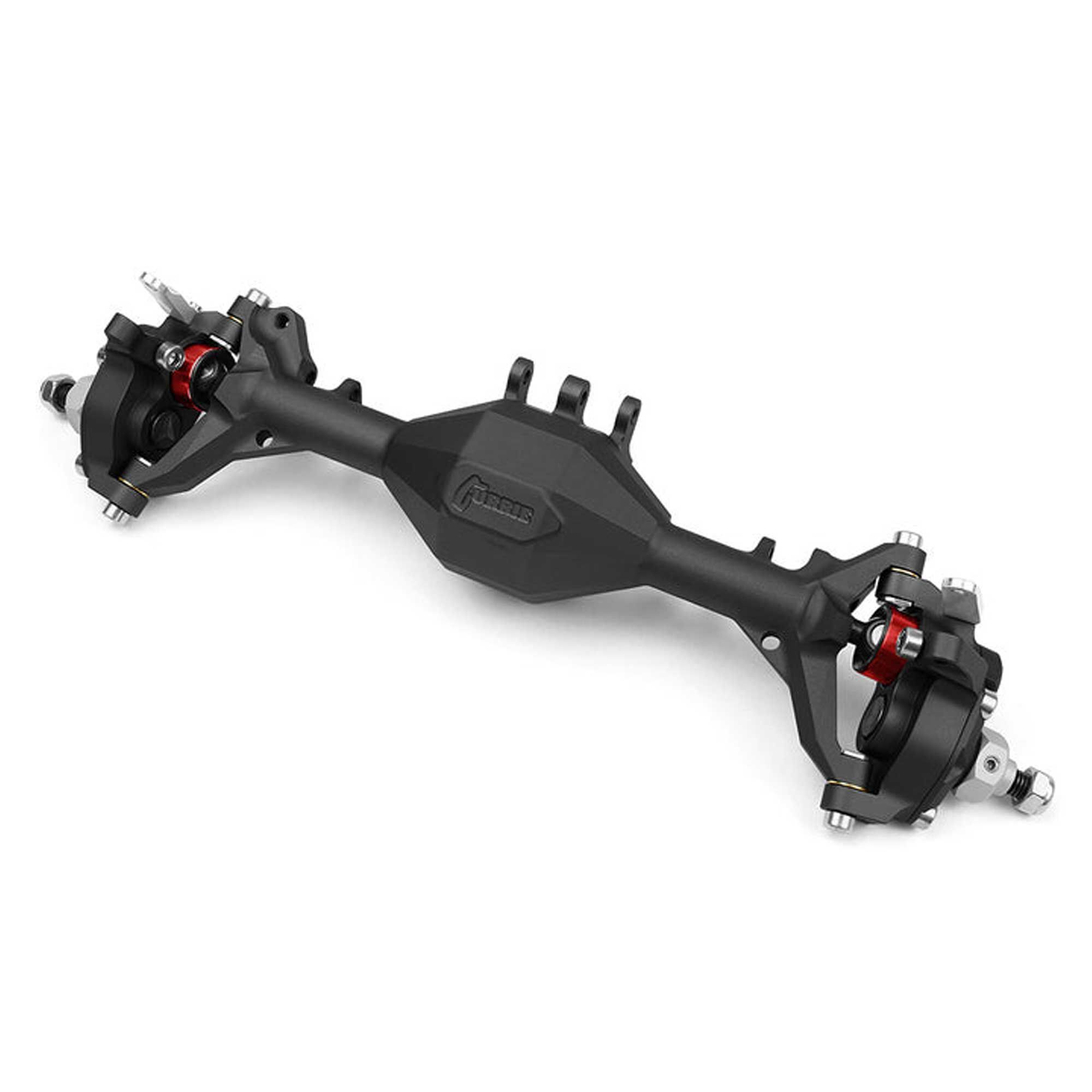 Vanquish Products Currie Portal F9 Front Axle, Black Anodized: Axial SCX10-II