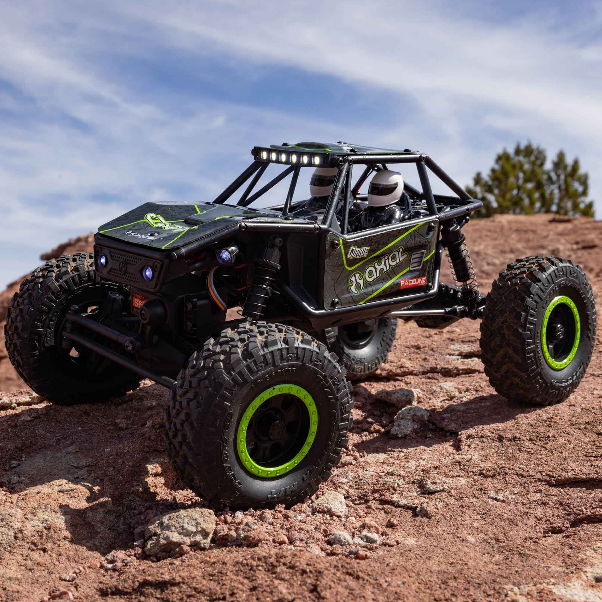 Axial 1/18 UTB18 Capra 4X4 RTR Brushed Rock Crawler (Battery & Charger Included), Black