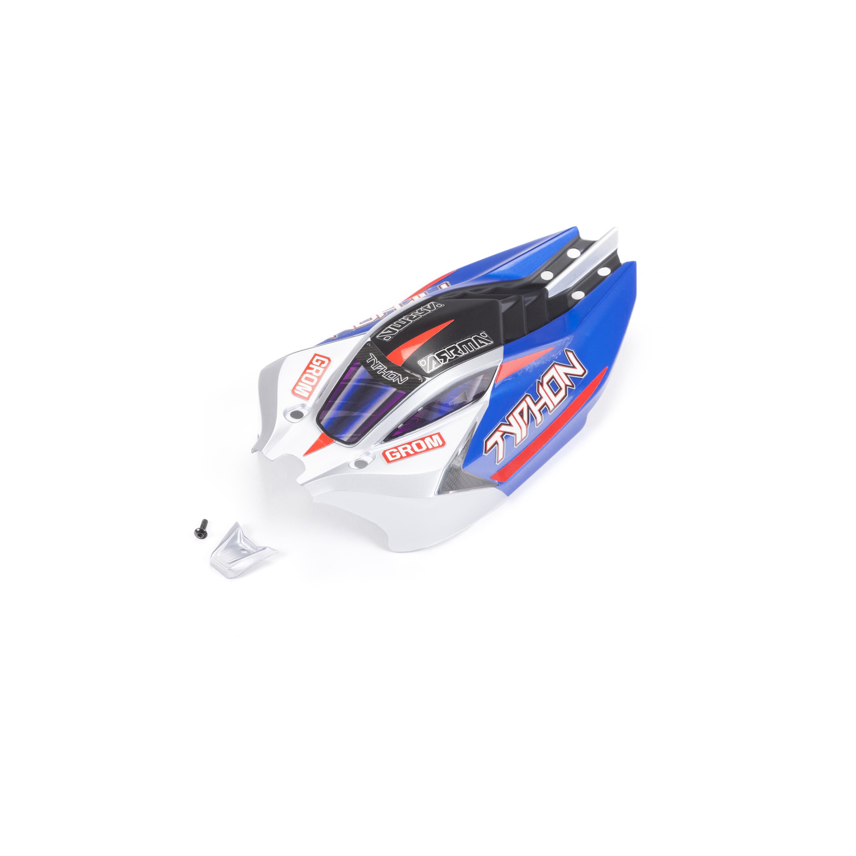 ARRMA TYPHON GROM Body, Blue/Silver