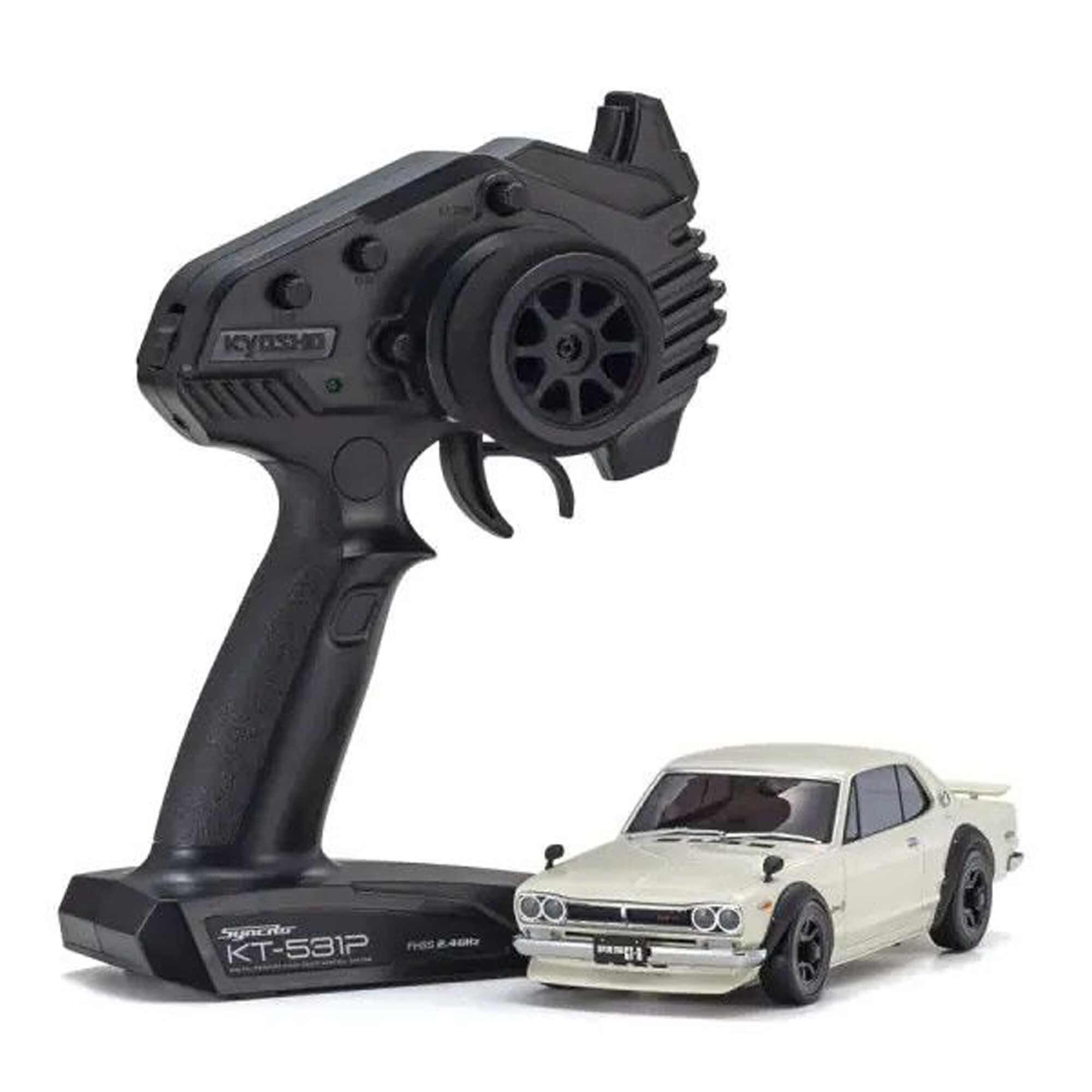 Kyosho 1/28 Skyline 2000GT-R KPGC10 Mini-Z AWD RTR, White