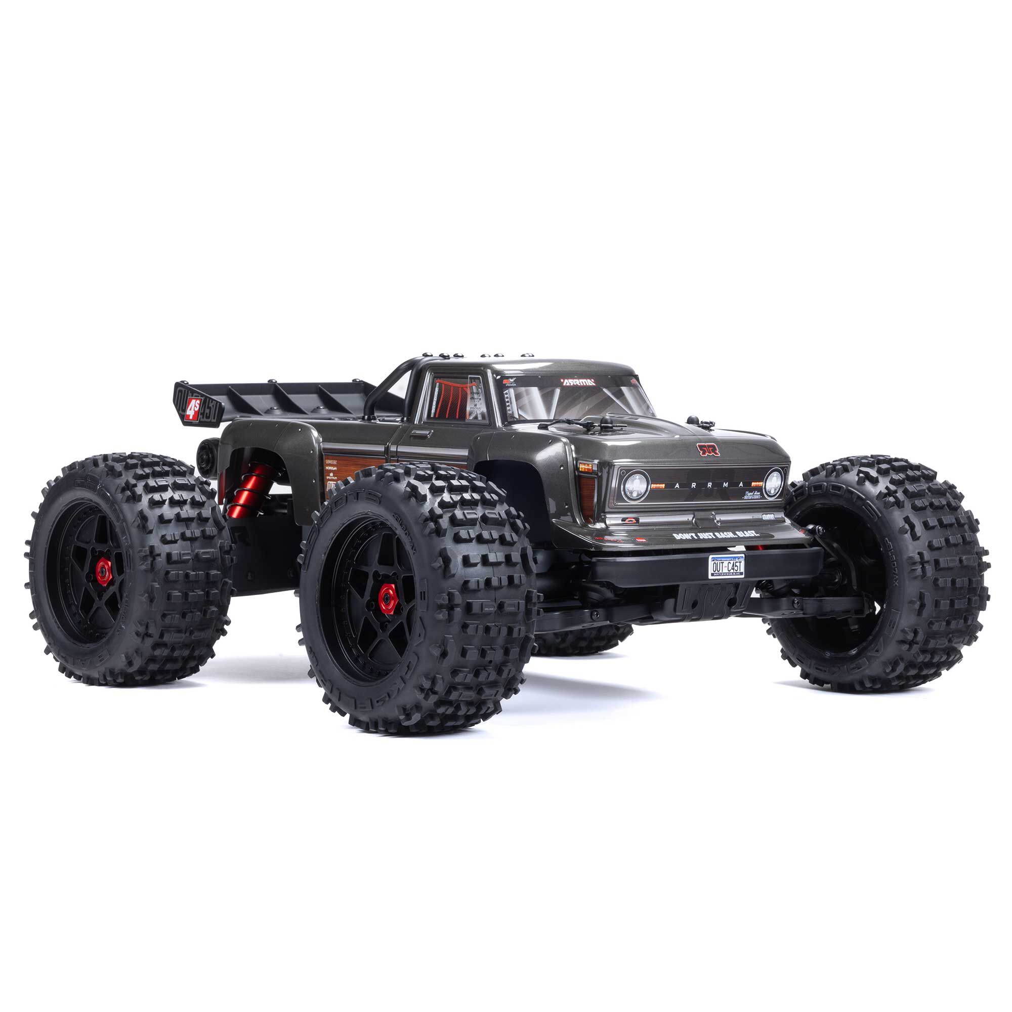 ARRMA 1/10 OUTCAST 4S 4X4 RTR Brushless Stunt Truck, Gun Metal