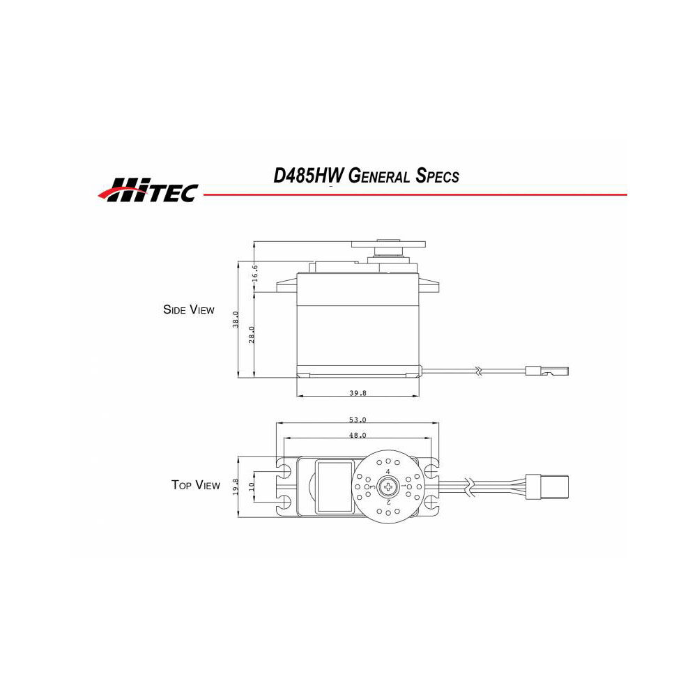 Hitec RCD Inc. D485HW Standard Digital Wide Voltage Karbonite Gear Servo