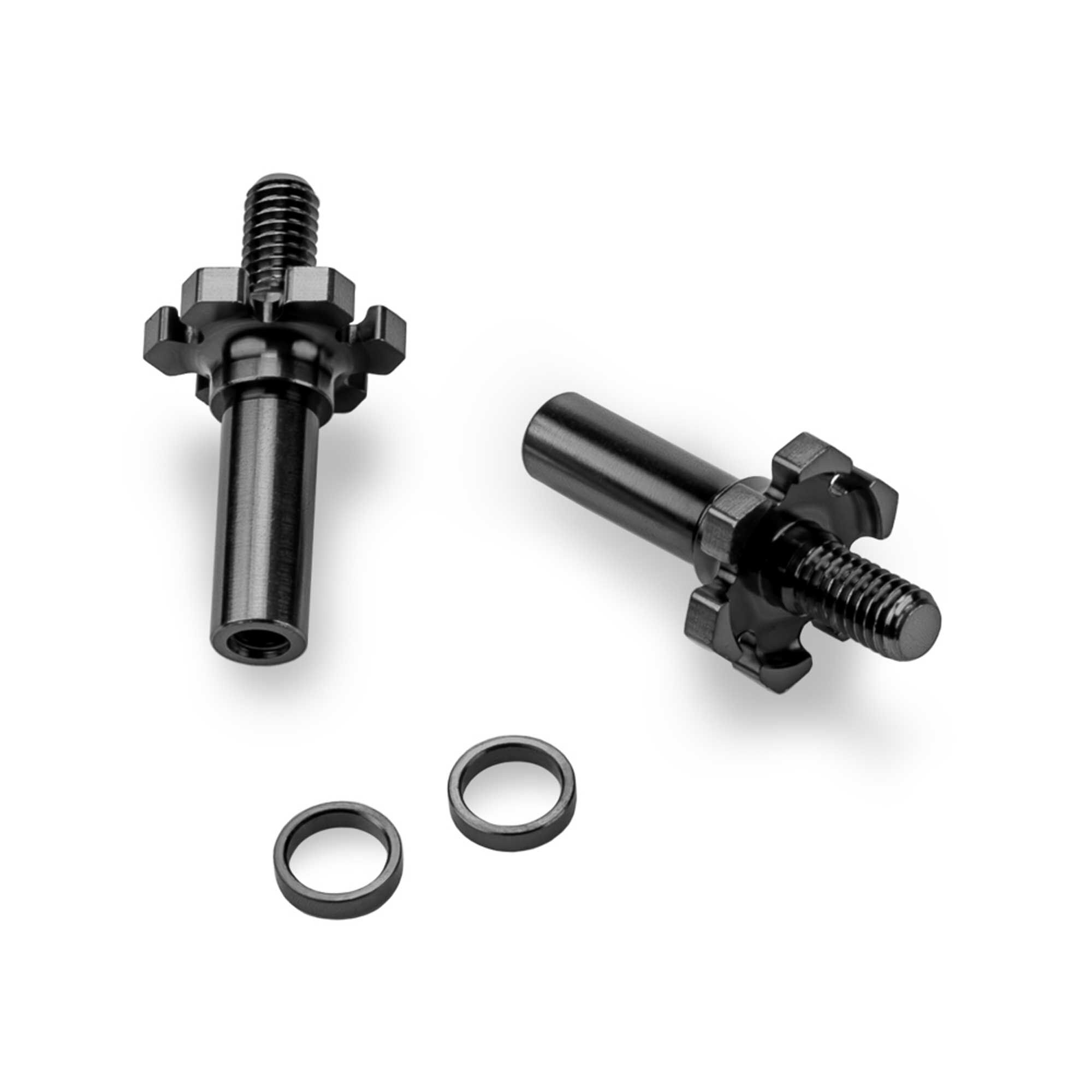JConcepts, Inc. Adjustable Titanium Front Axle Set (2), 1/10 Team Associated RC10B7/D, Stealth Black