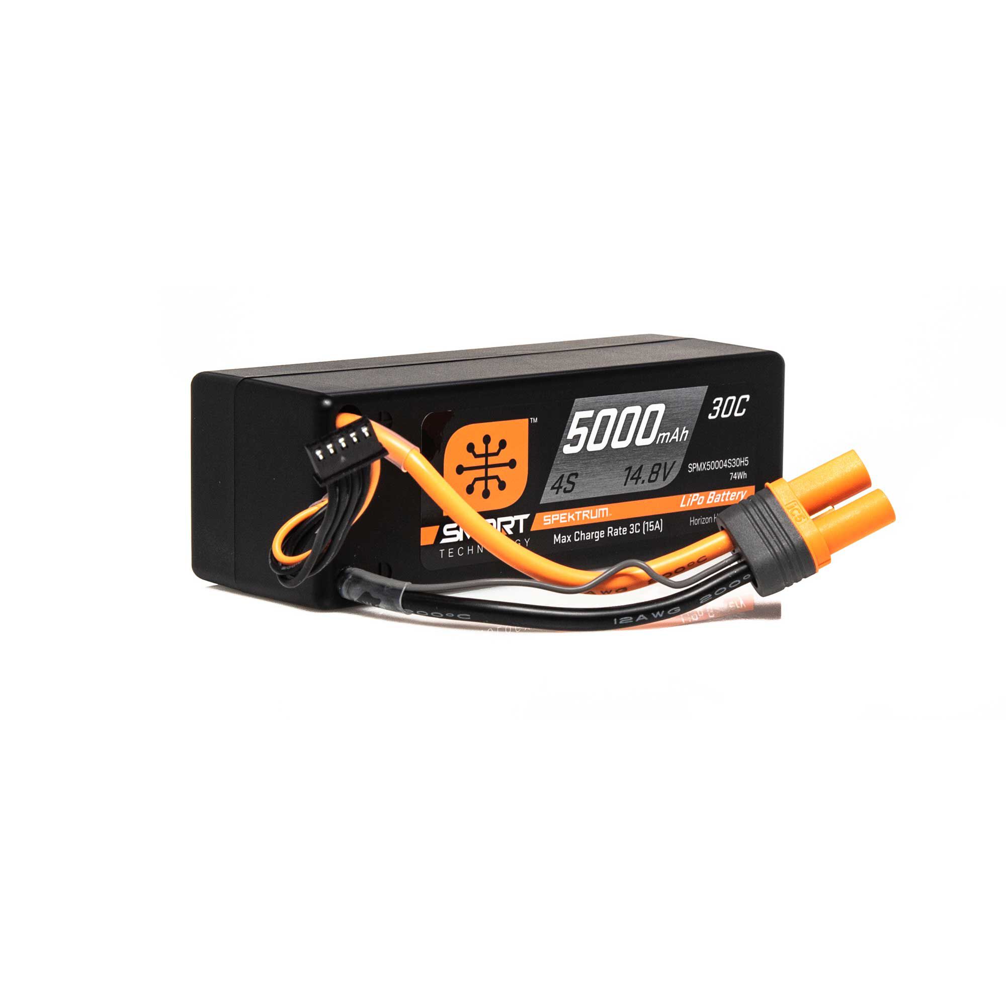 Spektrum Accessories 14.8V 5000mAh 4S 30C Smart LiPo Hardcase LiPo Battery: IC5