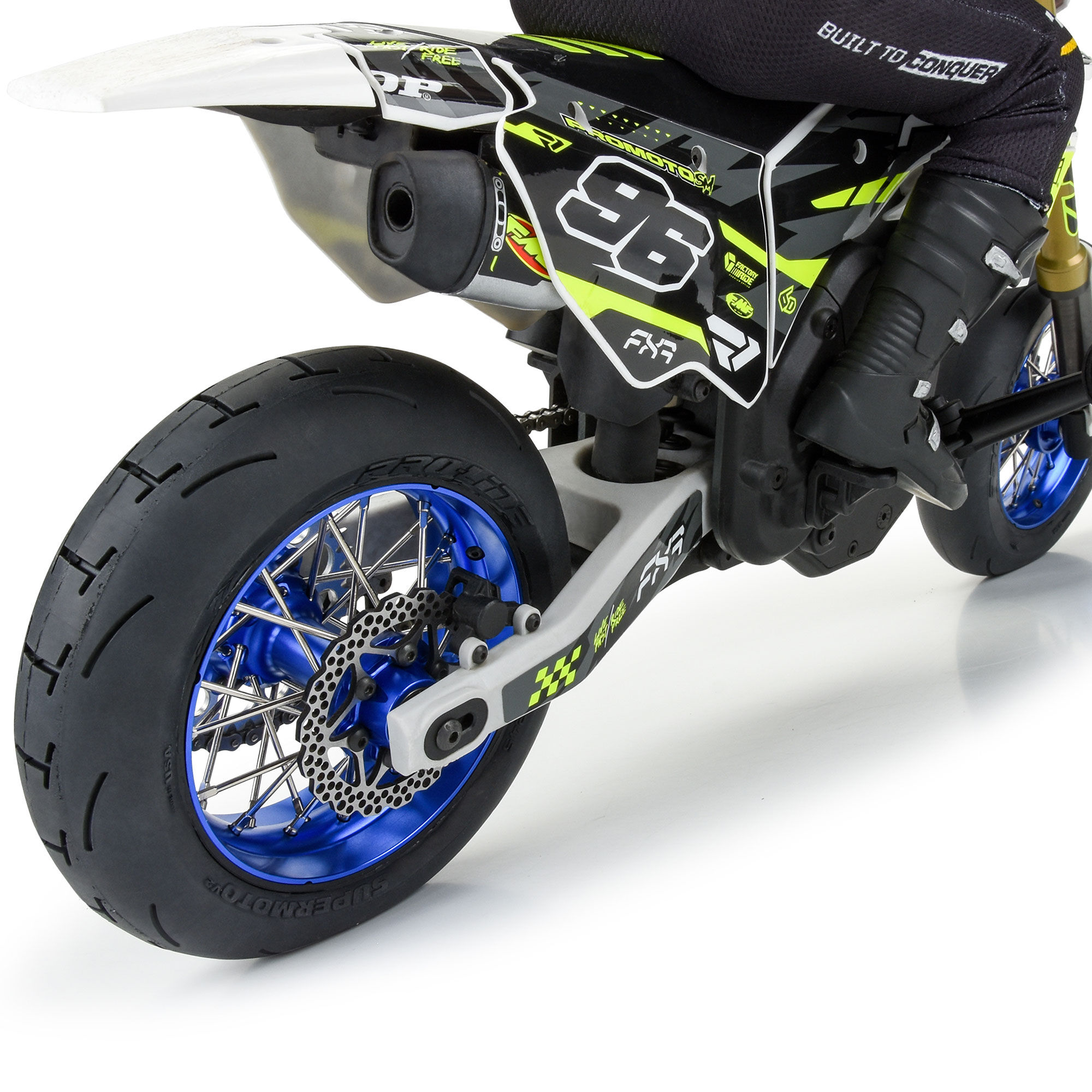 Pro-Line Racing 1/4 Pro-Spec Aluminum V2 Bead Rear Wheel Blue/Blue (1): Promoto-SM