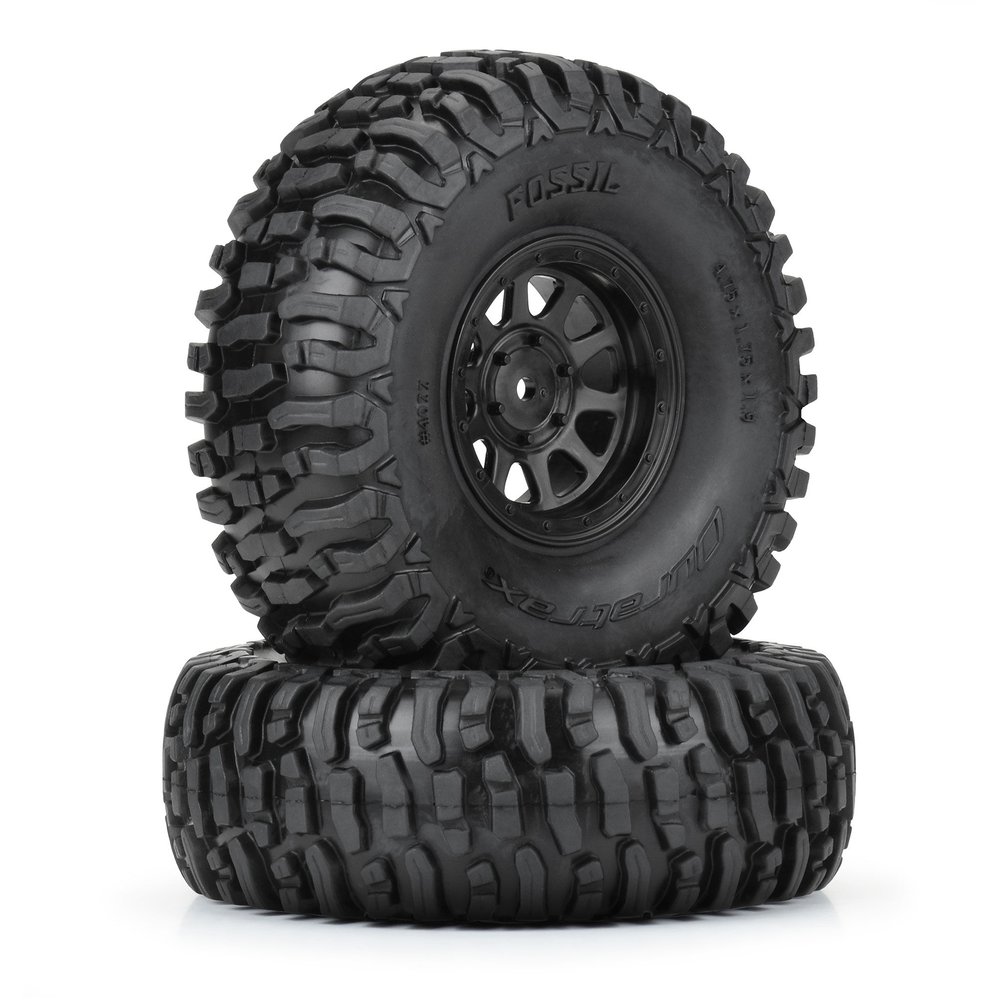 Duratrax 1/10 Fossil Font/Rear 1.9" Crawler Tires MTD 12mm Black Kodiak (2)