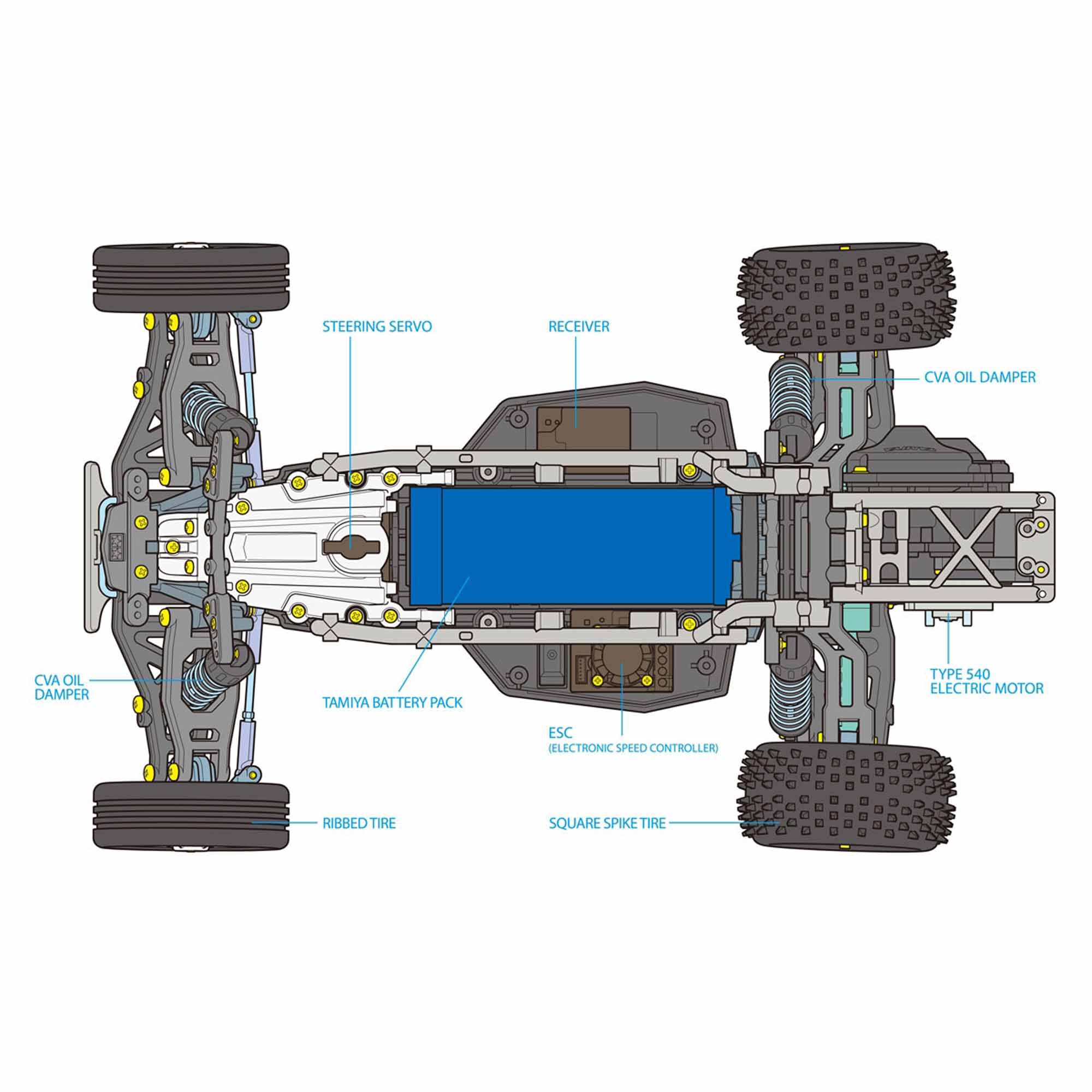 Tamiya 1/10 Fighter NXGEN DT-04 2WD Buggy Kit