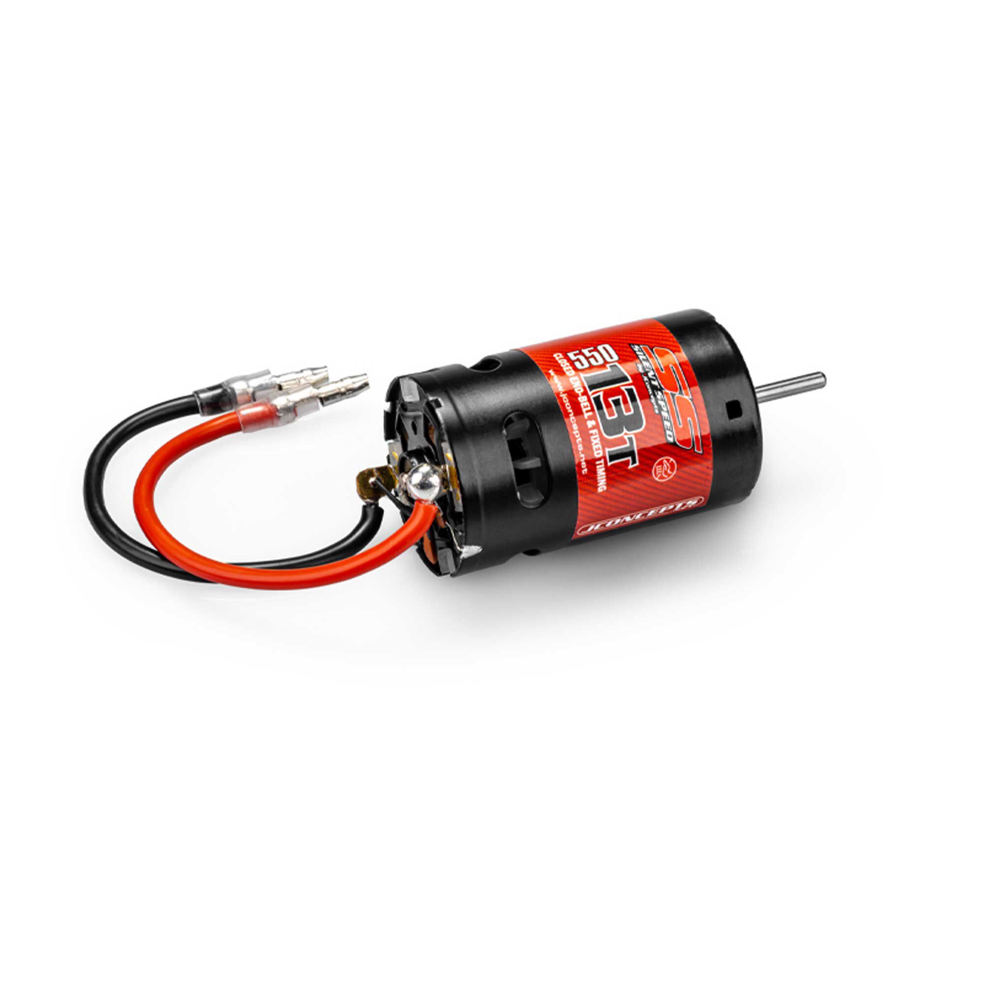 JConcepts, Inc. 1/10 13T 550-Size Silent Speed Speed Brushed Fixed End Bell Competition Motor