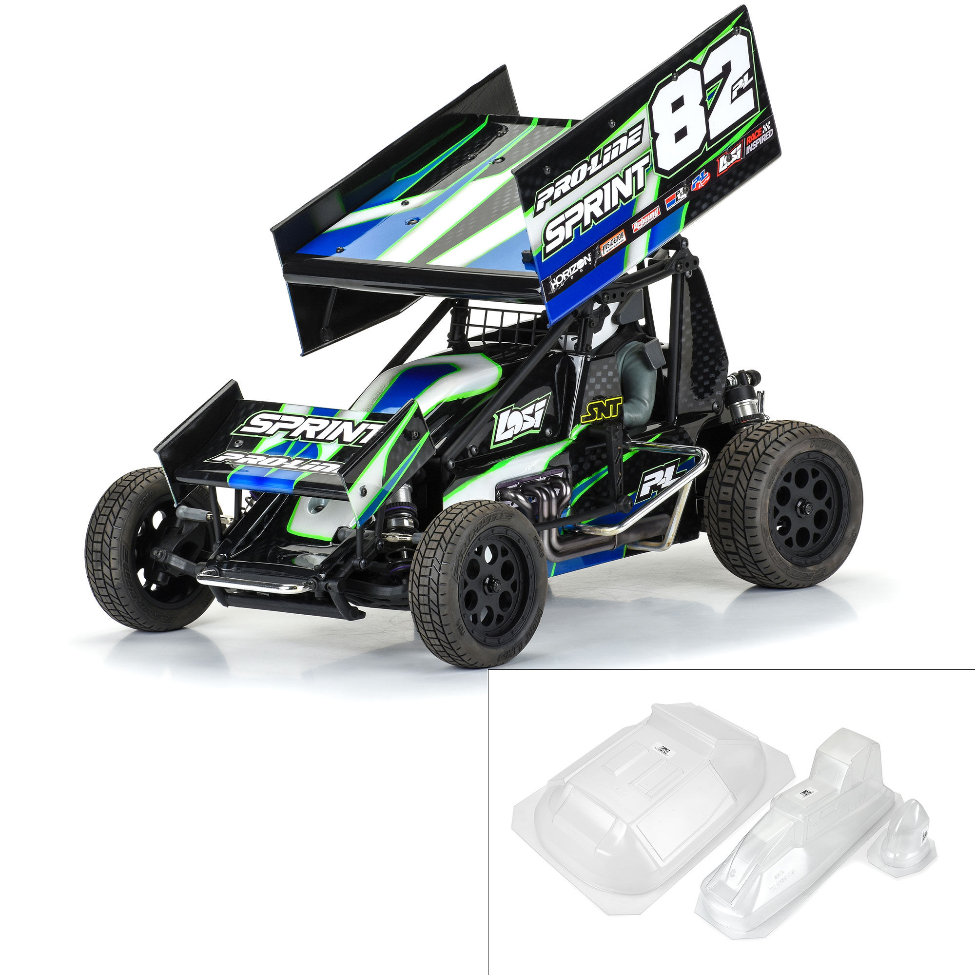 Pro-Line Racing 1/10 Sprint Car Light Weight Clear Body Panel Kit: Losi Sprint Car
