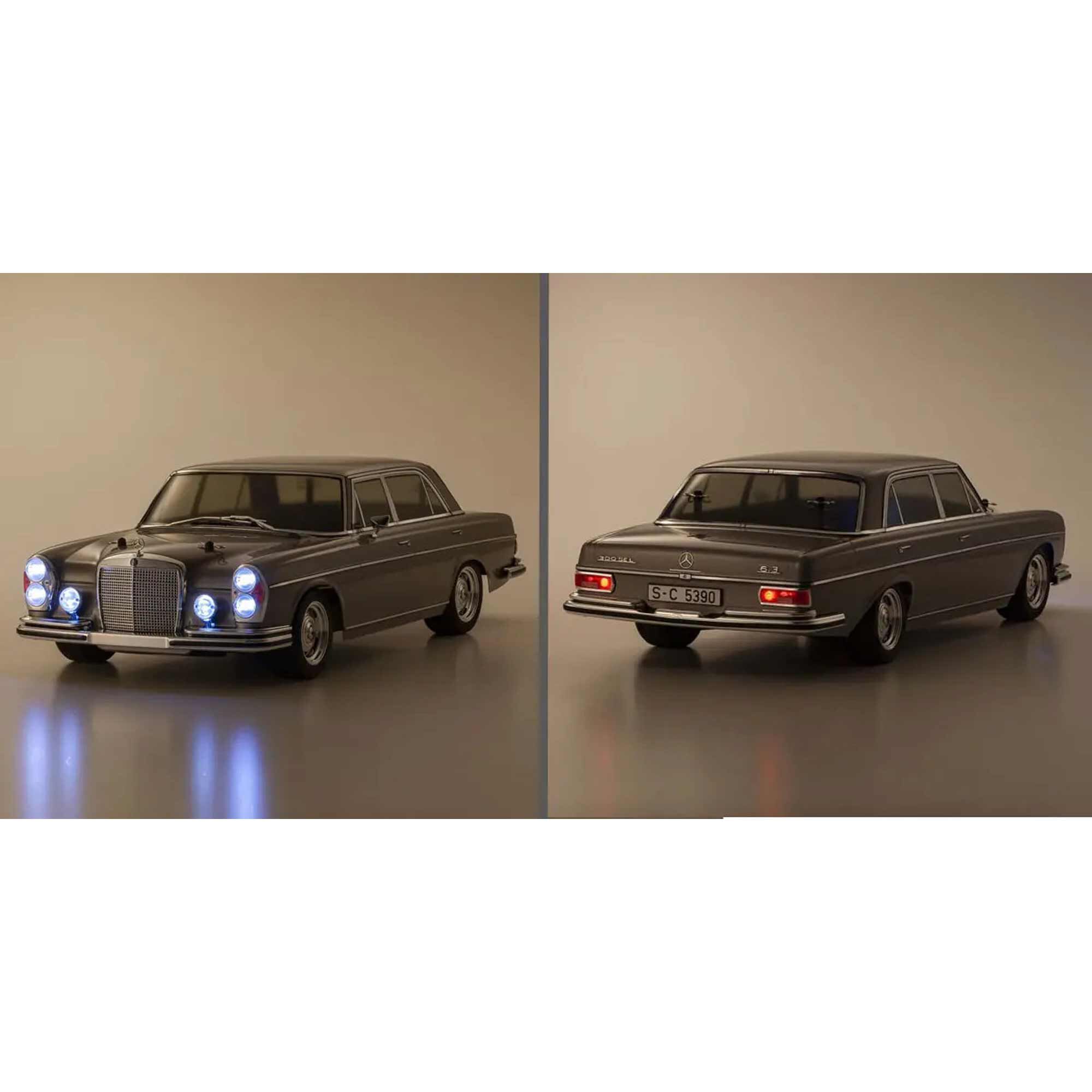 Kyosho 1/10 1971 Mercedes-Benz 300 SEL 6.3 Fazer Mk2 FZ02 Brushed 4x4 On-Road Touring RTR, Beige Gray