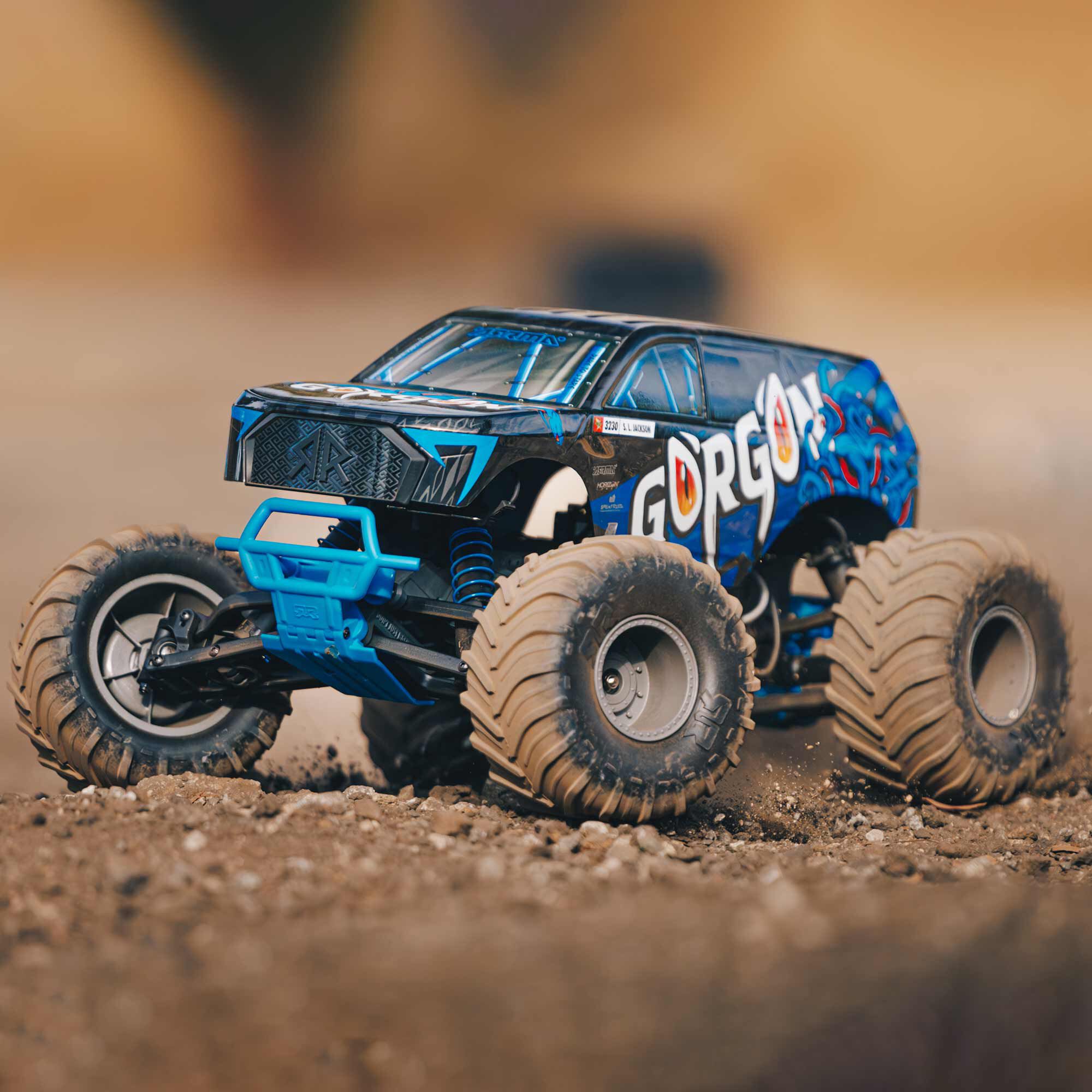ARRMA 1/10 GORGON 2WD RTR Brushed Monster Truck, Blue