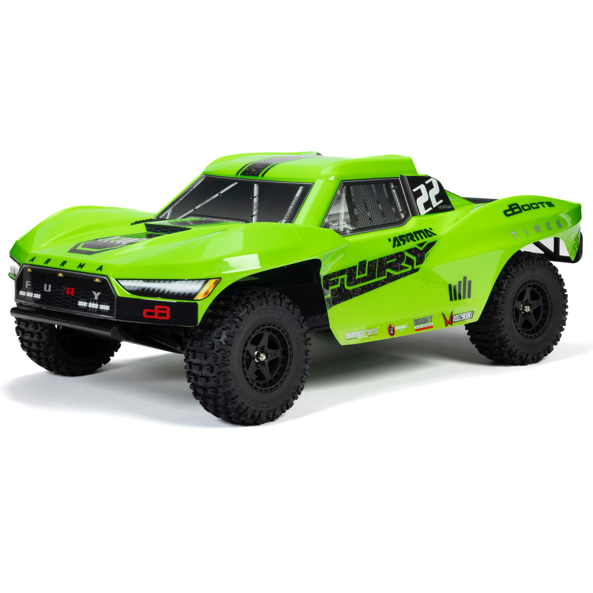 ARRMA 1/10 FURY 2WD RTR Brushed Short Course Truck, Green