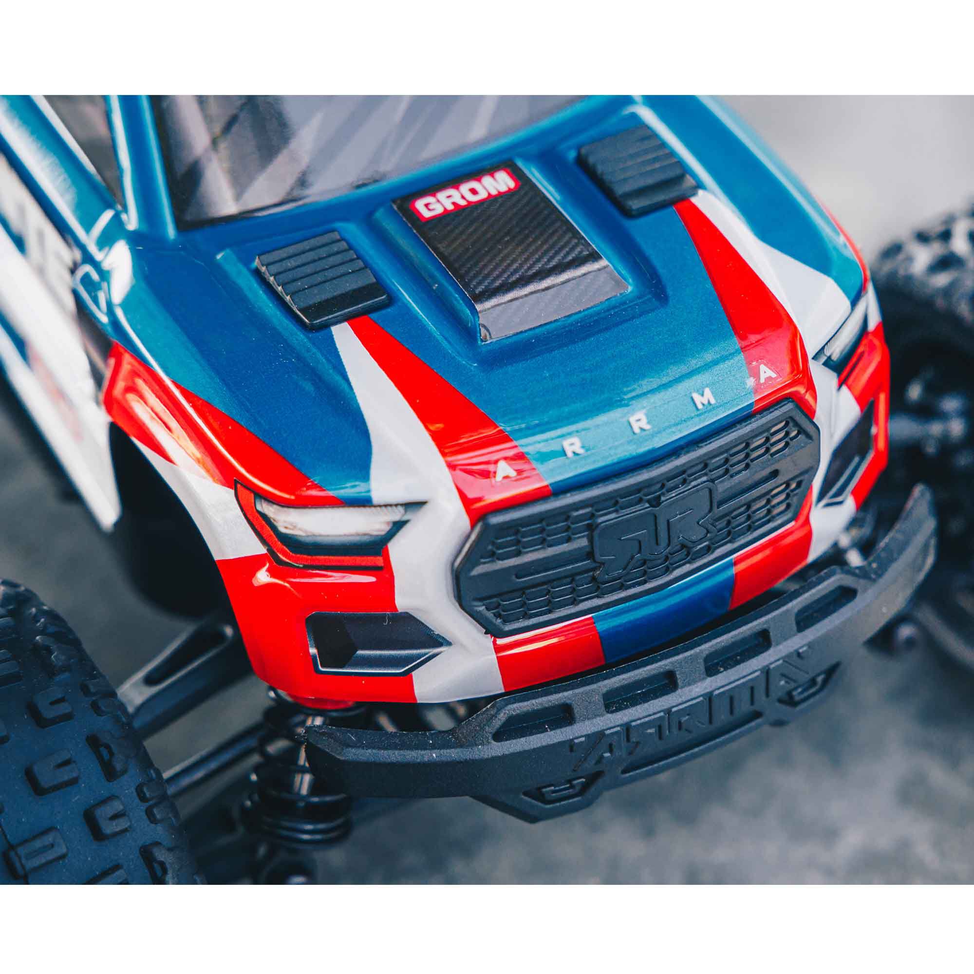 ARRMA 1/18 GRANITE GROM 4X4 RTR Brushed Monster Truck (Battery & Charger Included), Blue