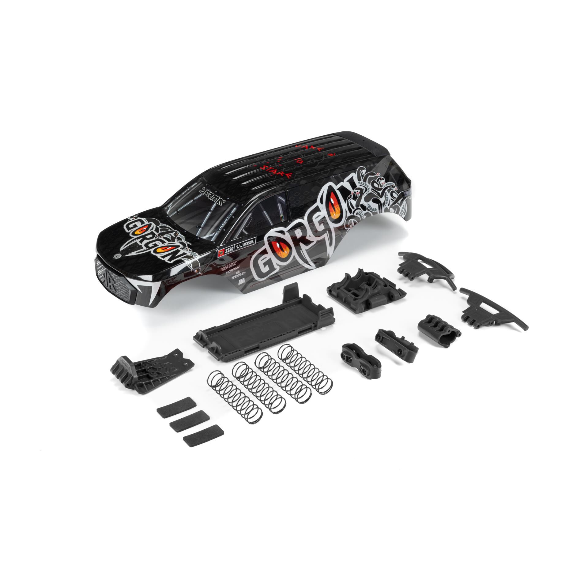 ARRMA GORGON Painted Decaled Body Set, Gun Metal