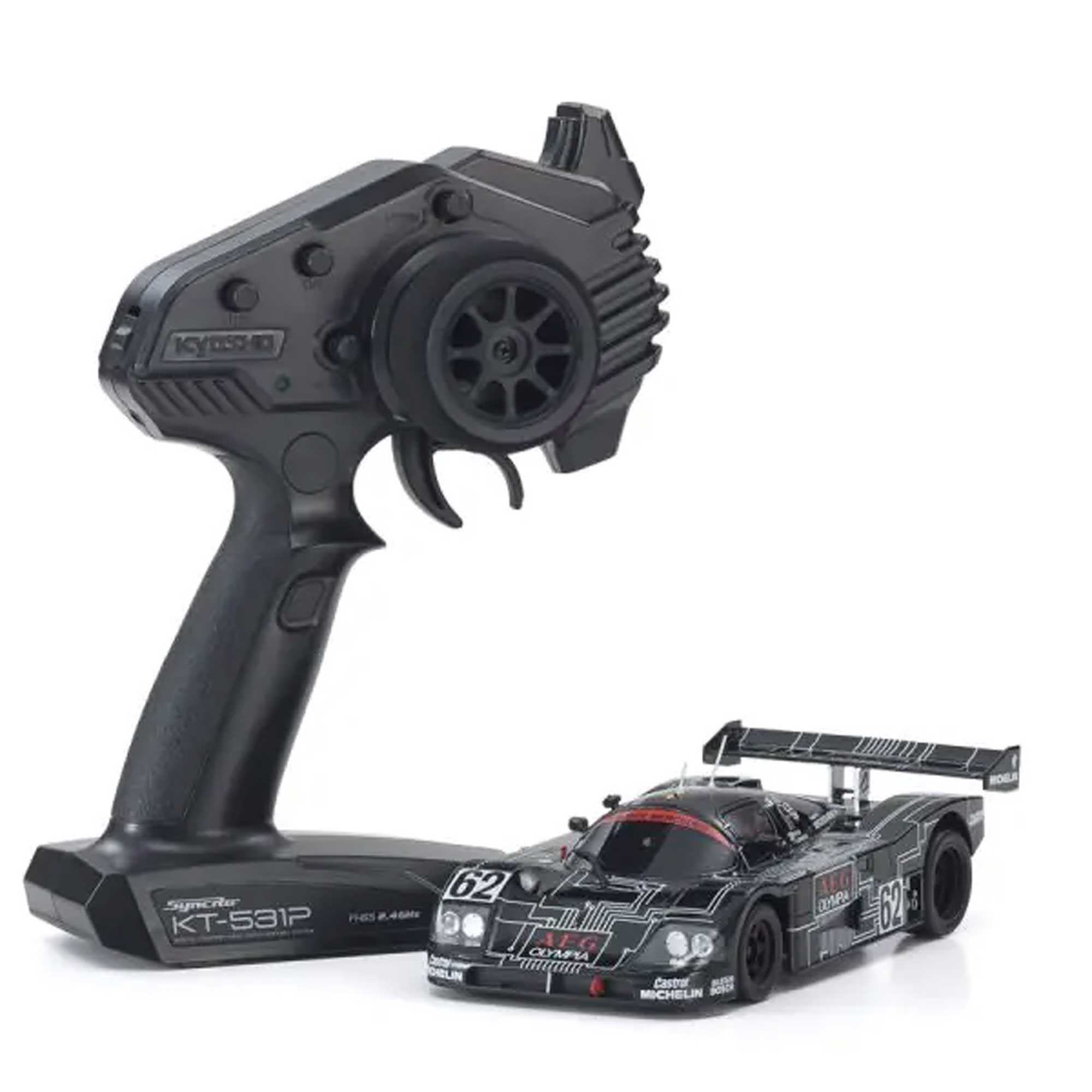 Kyosho 1/28 1988 Sauber-Mercedes Gruppe-C-Rennsportwagen C9 MINI-Z RWD RTR, Black