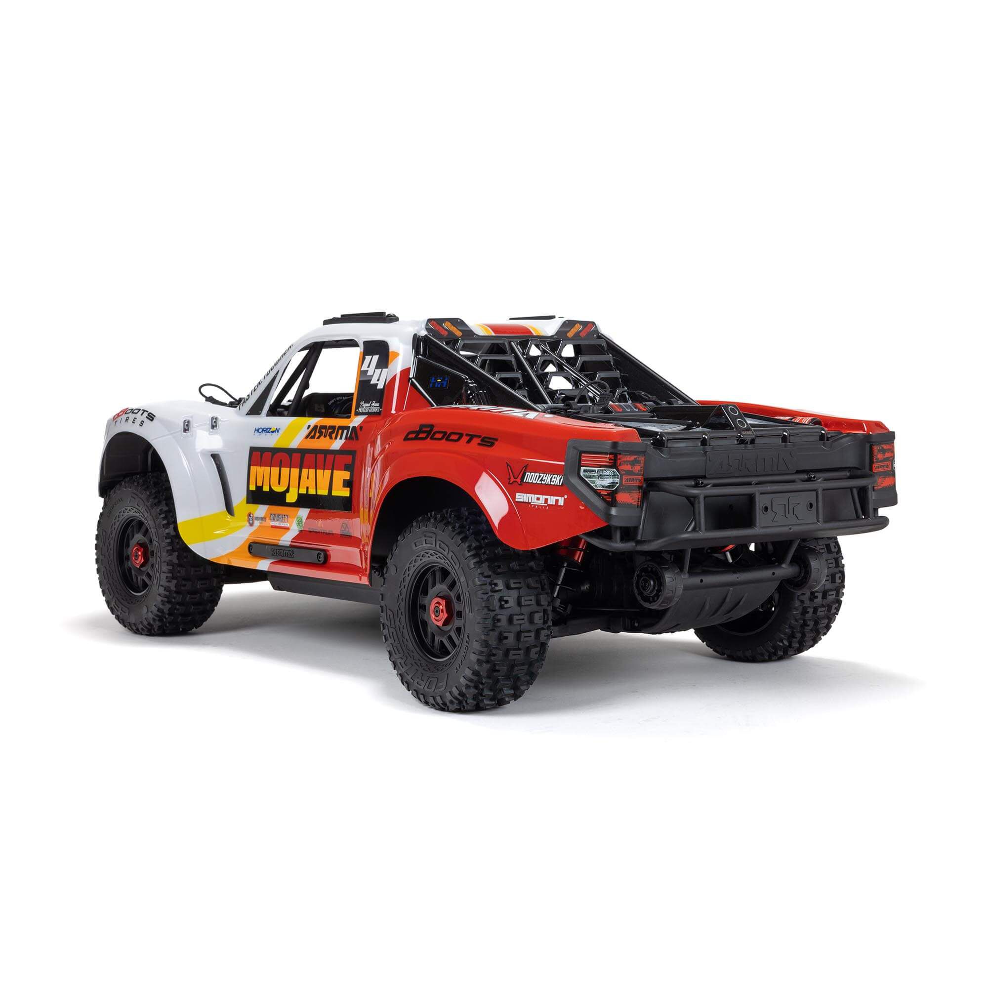 ARRMA 1/8 MOJAVE 4S 4X4 RTR Brushless Desert Truck, White/Red